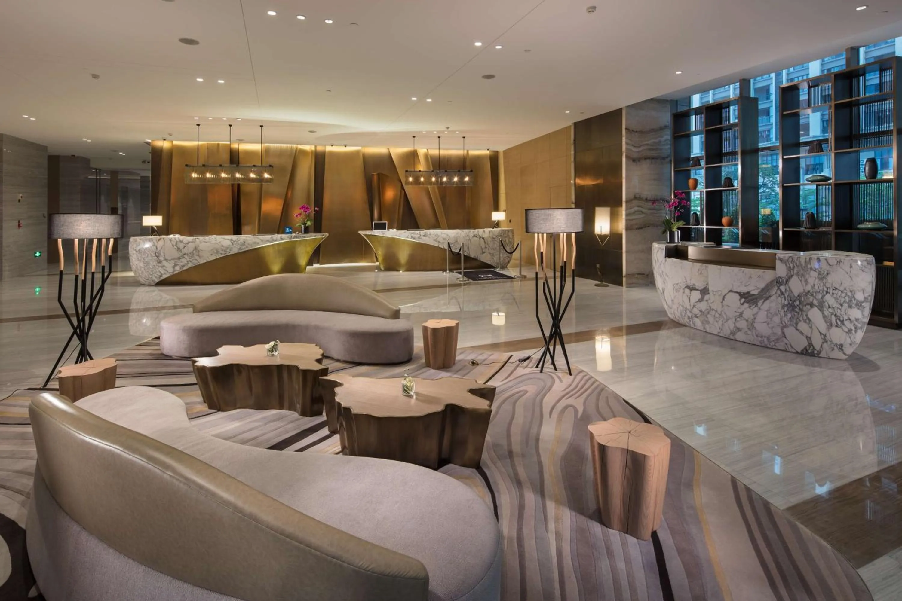 Lobby or reception, Bed in Hilton Quanzhou Riverside