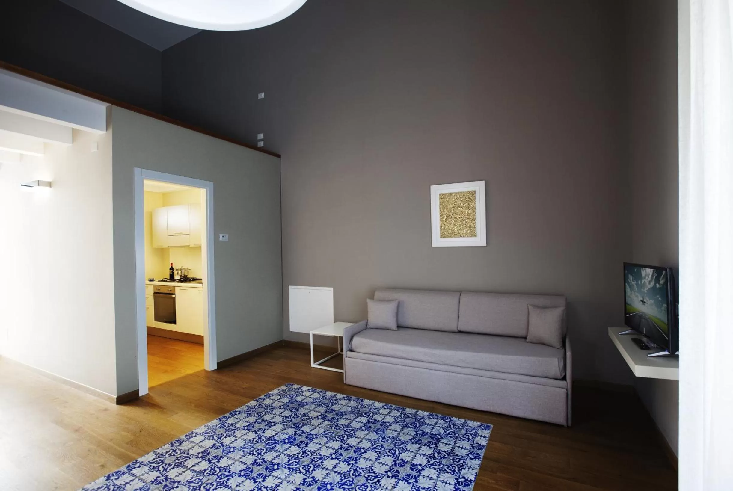 Living room, Bed in Central Gallery Rooms- Palazzo D'Ali' Staiti XIX