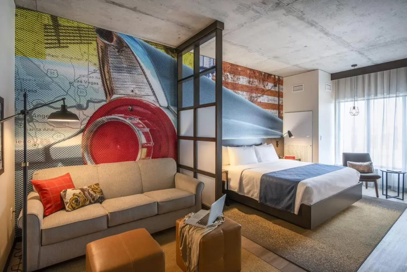 Deluxe King Room - Non-Smoking in Hotel Indigo Tulsa DWTN/Entertainment Area Deluxe King Room - Non-Smoking in Hotel Indigo Tulsa DWTN/Entertainment Area