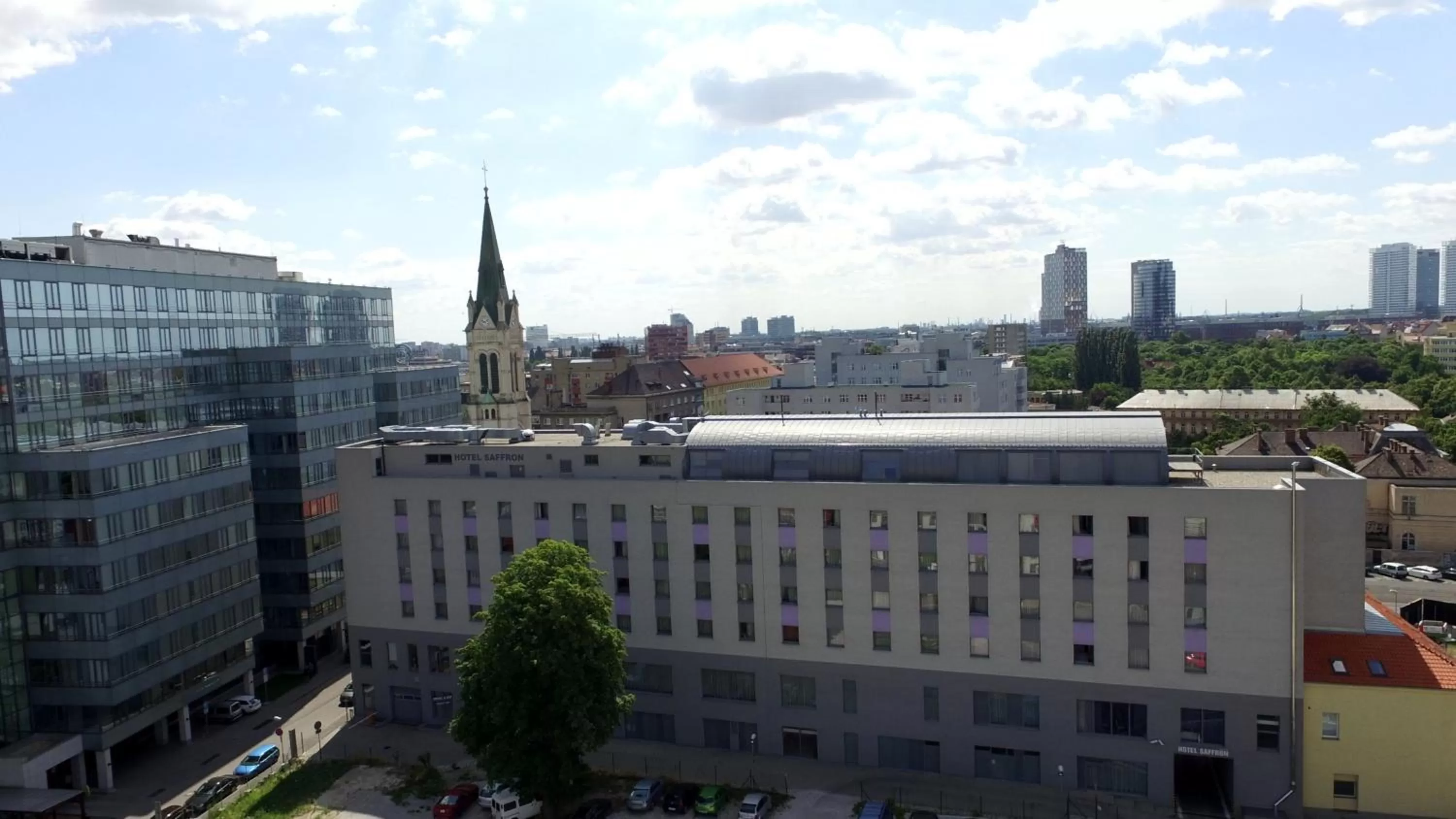 Text overlay in Hotel Saffron