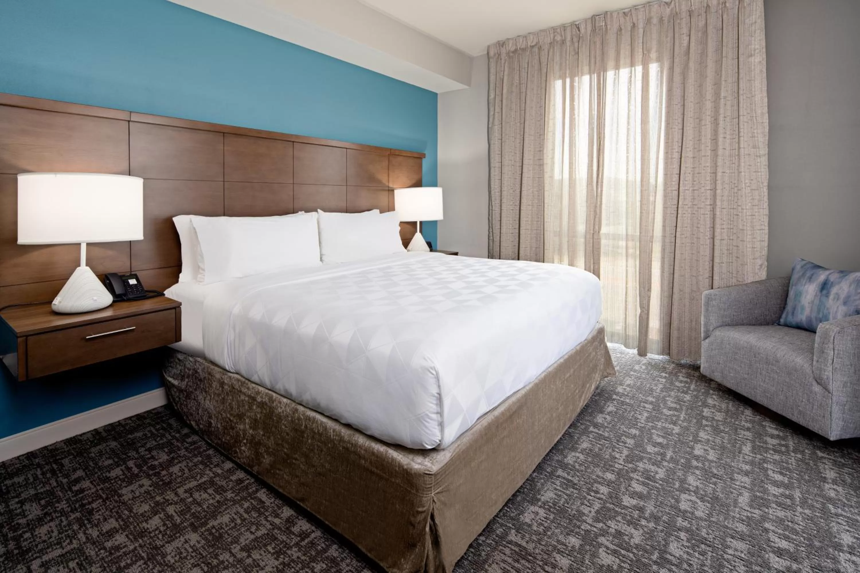Bedroom, Bed in Staybridge Suites - Long Beach Airport by IHG