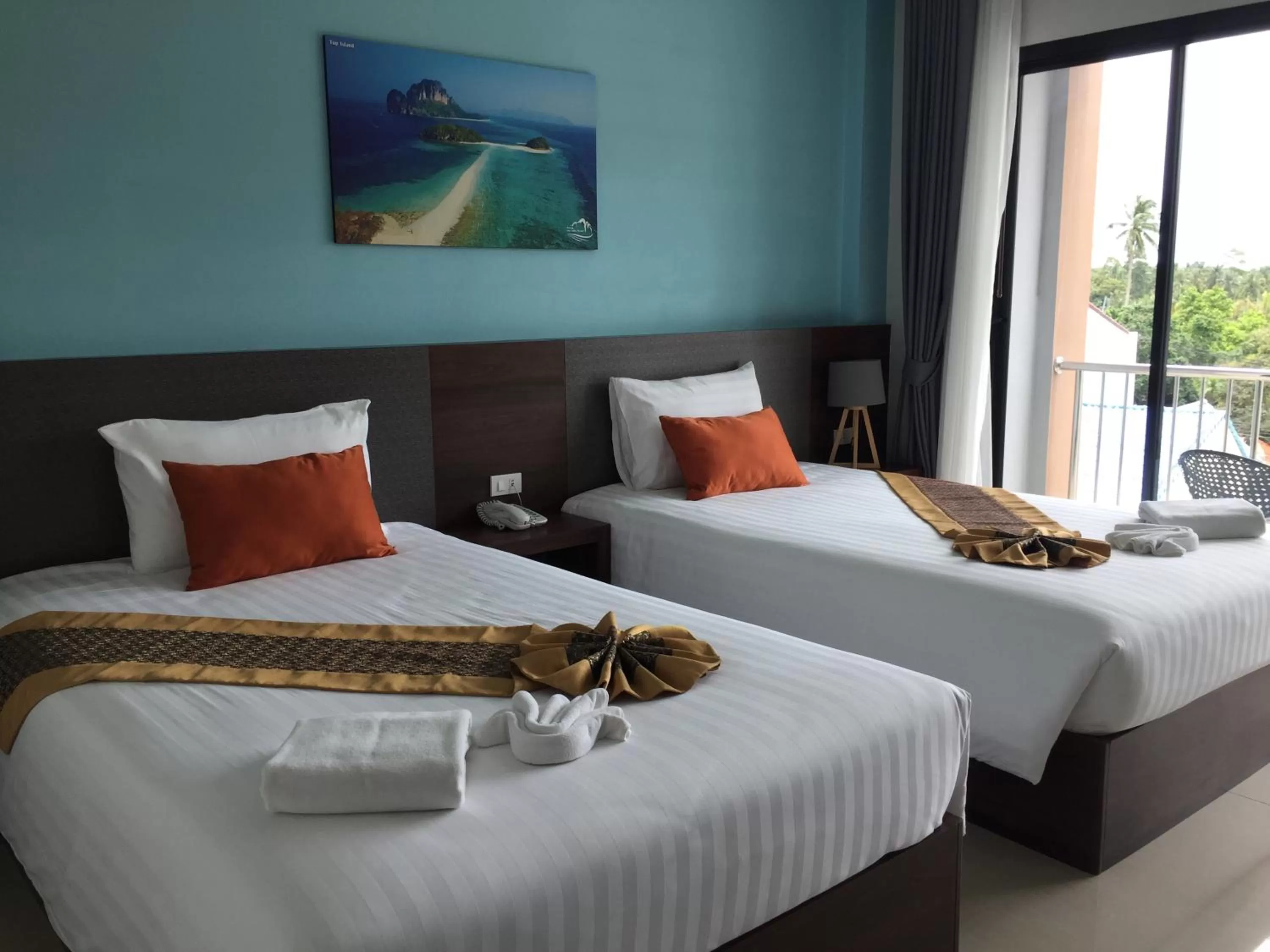 Bed in Aonang Sea Valley Resort