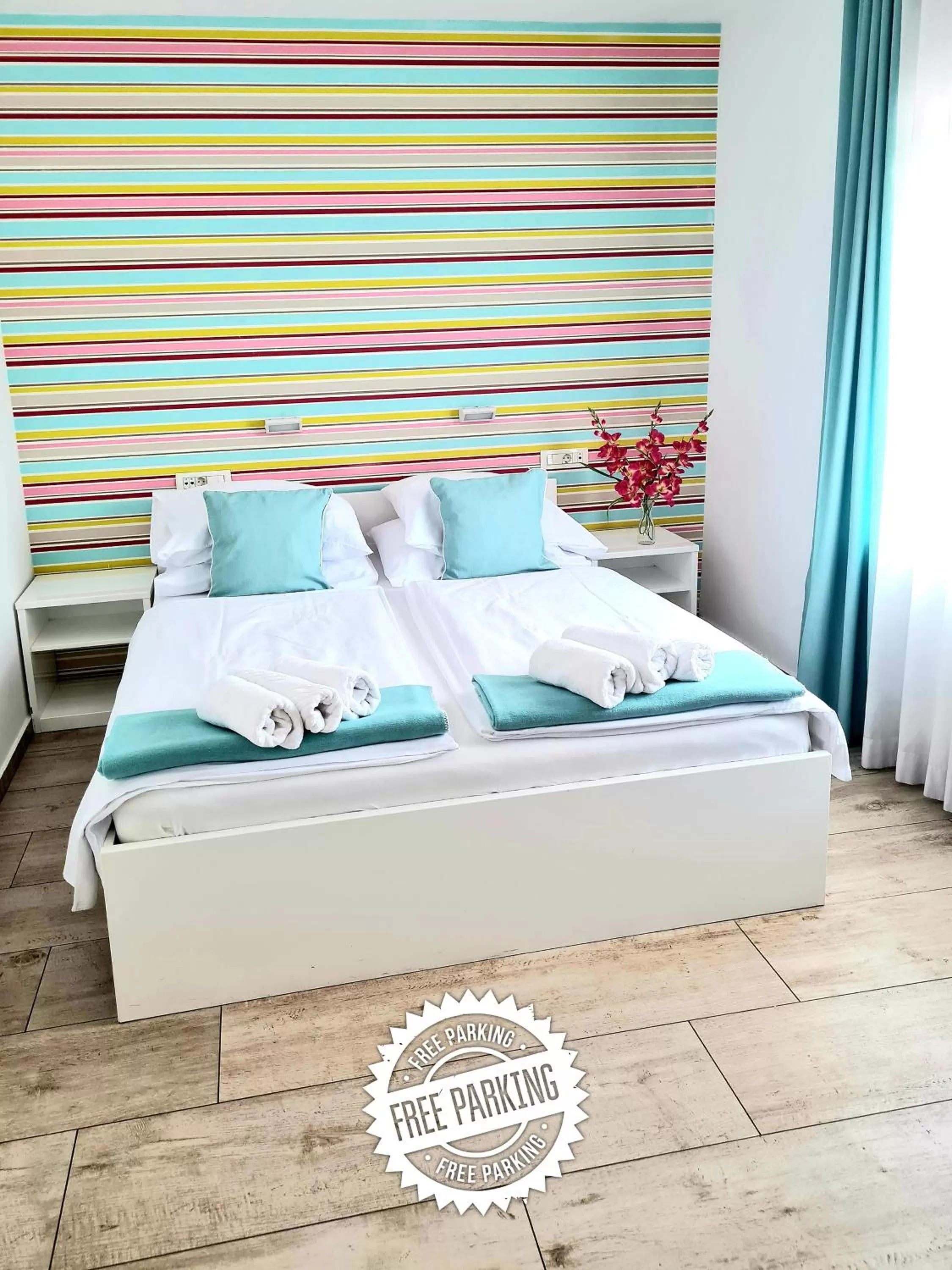 Bed in AZUR ROOMS LJUBLJANA