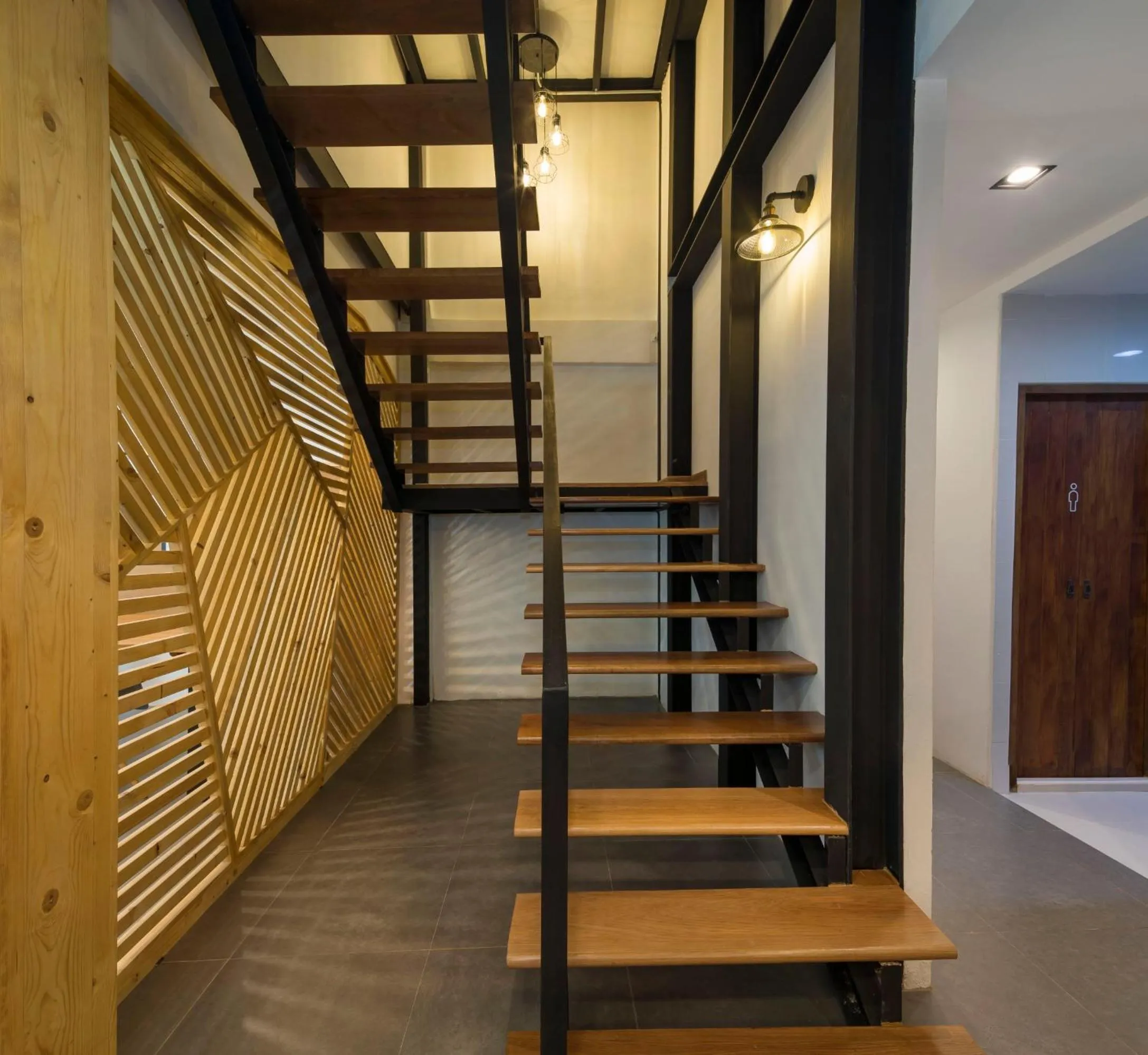 Decorative detail in Timber Hostel