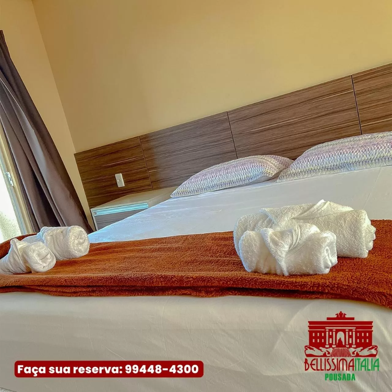 Bed in Pousada Bellissima Italia