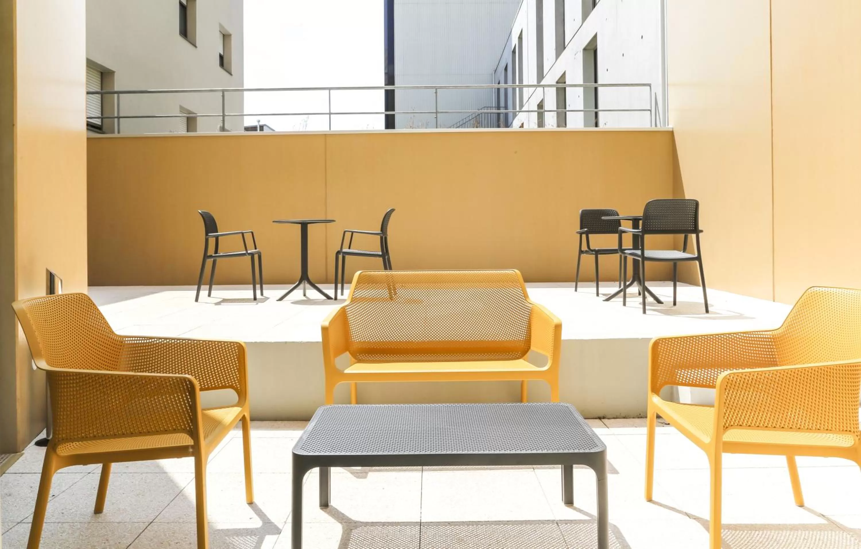 Patio in Appart Hotel Odalys City Angers Centre Gare