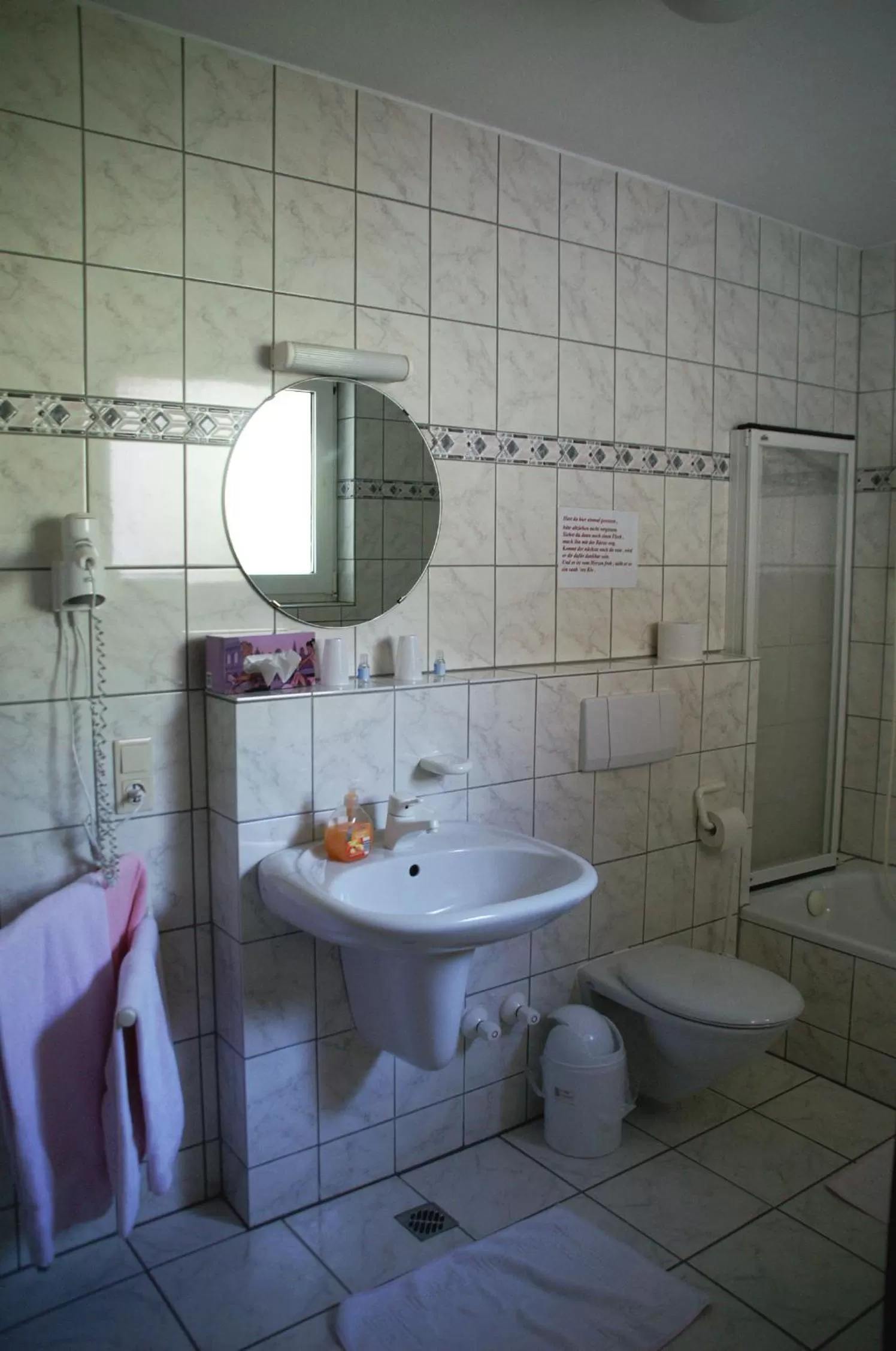 Bathroom in Hotel Restaurant Bieberstuben