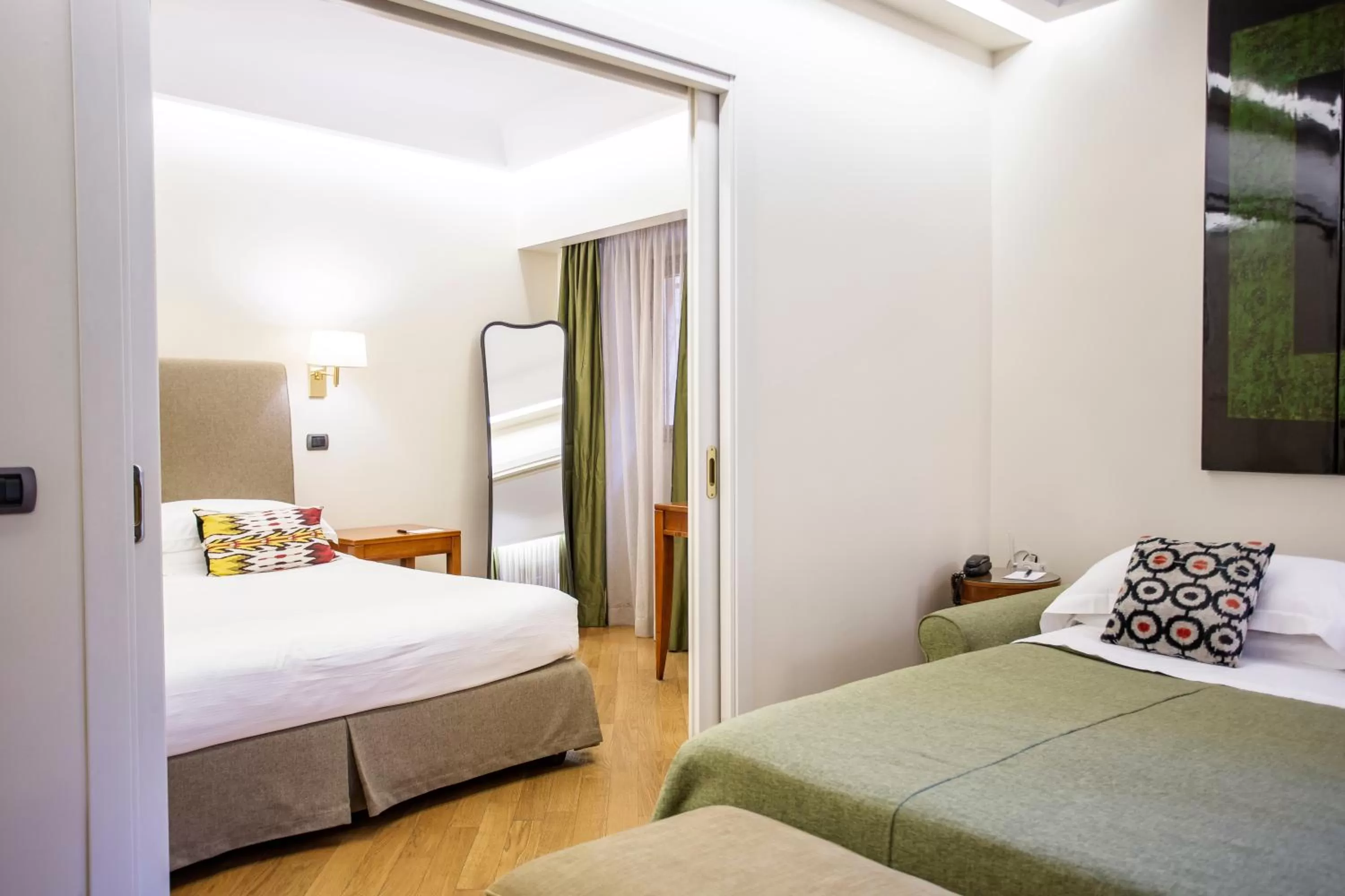 Bed in Hotel Adriano