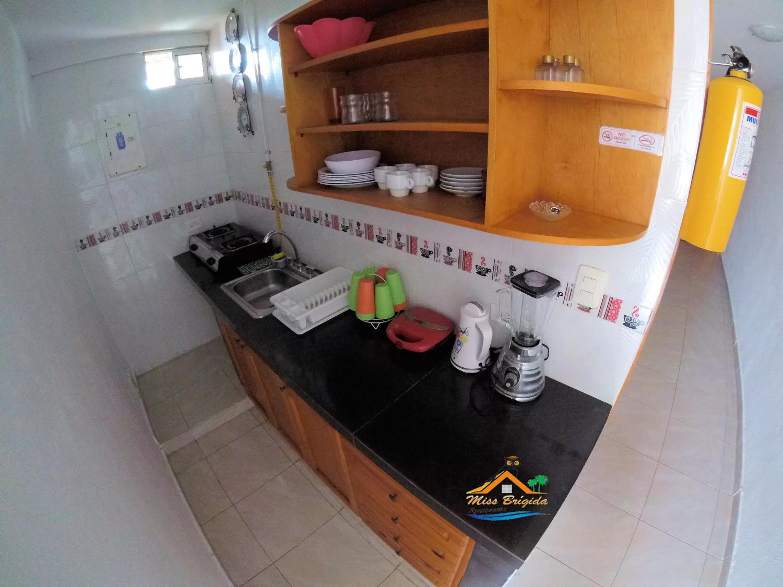 Kitchen or kitchenette, Bathroom in Apartamento Miss Brigida