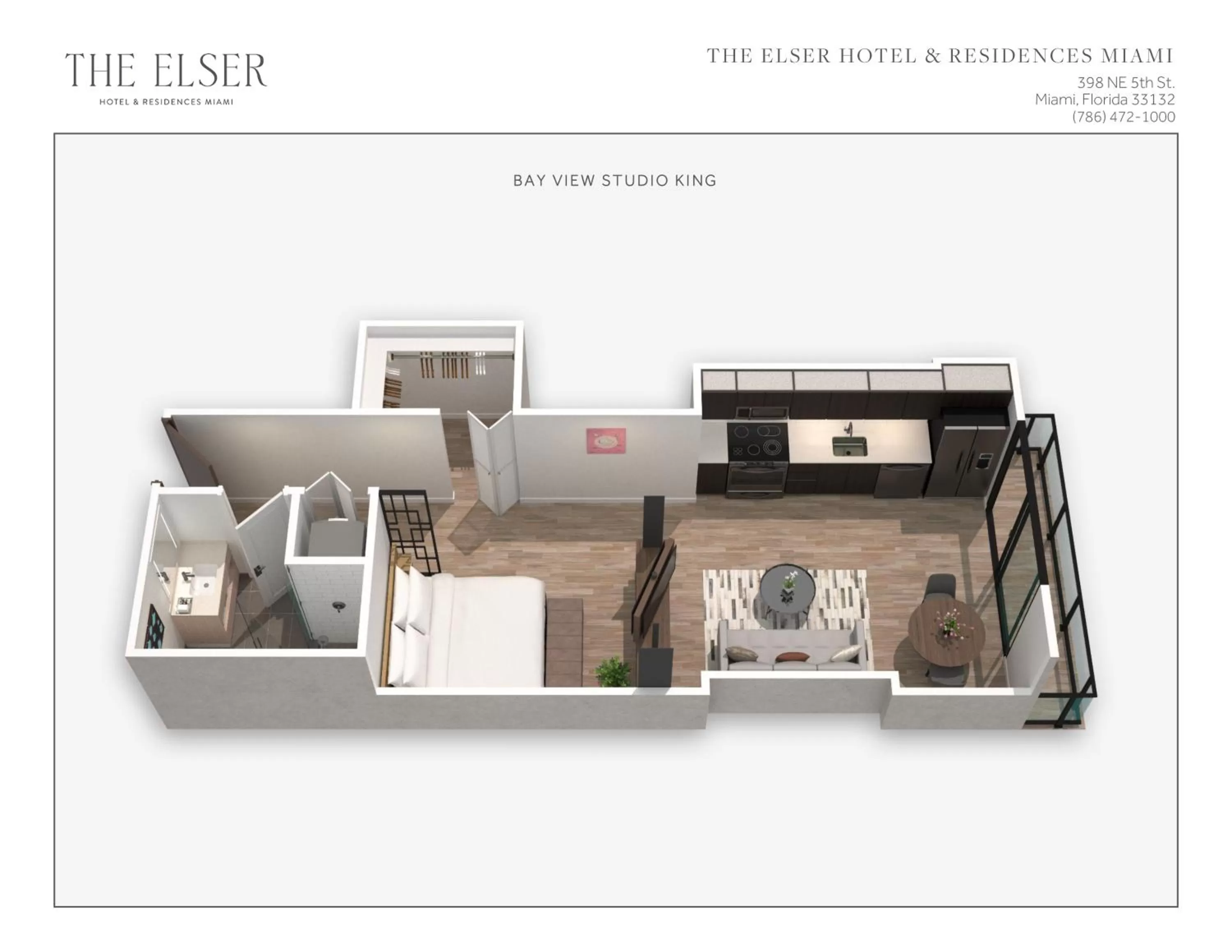 Floor plan in The Elser Hotel Miami - An All-Suite Hotel