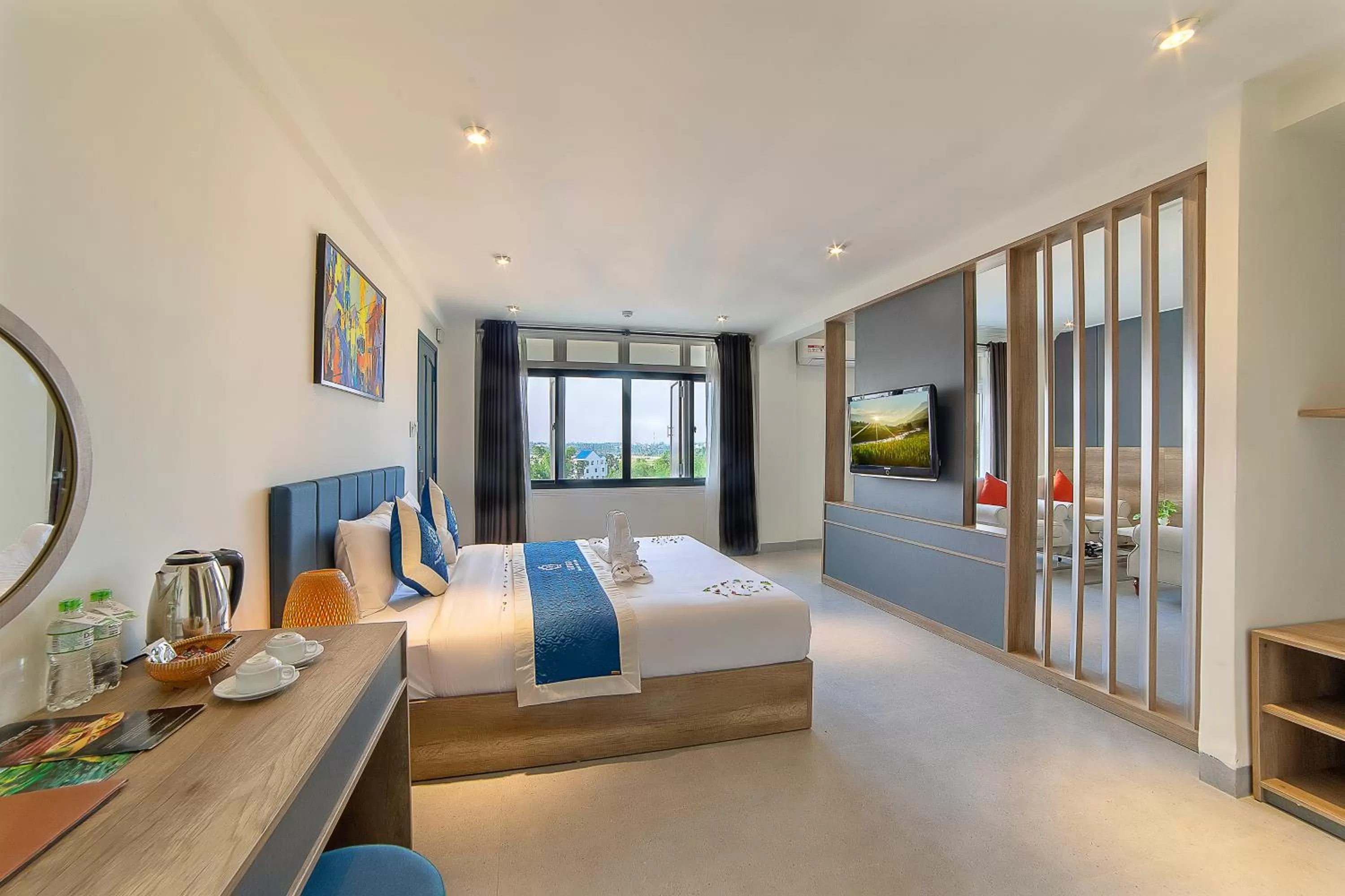 Photo of the whole room, Bed in Hoi An Aurora Riverside Hotel and Spa