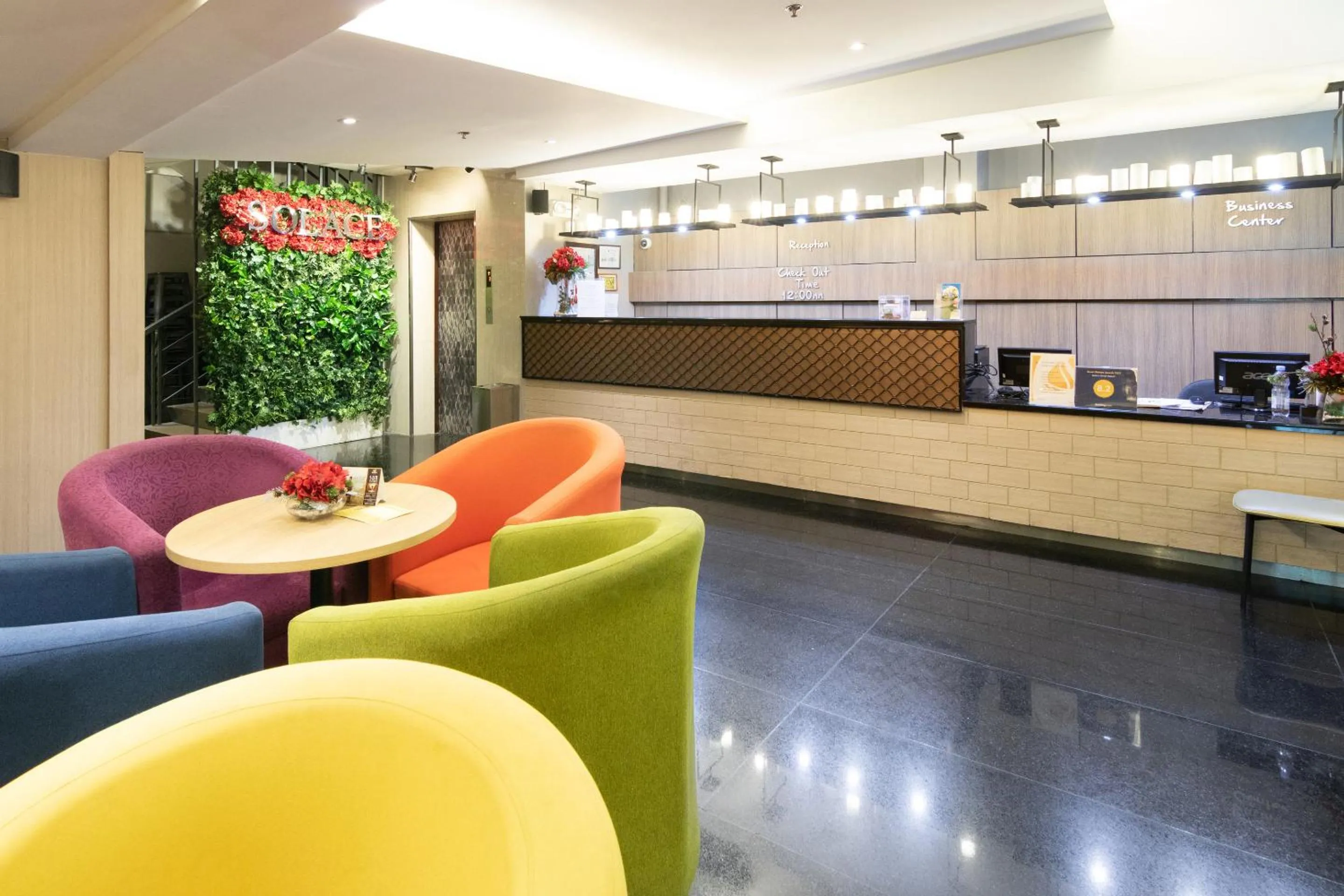 Asian breakfast in Solace Hotel