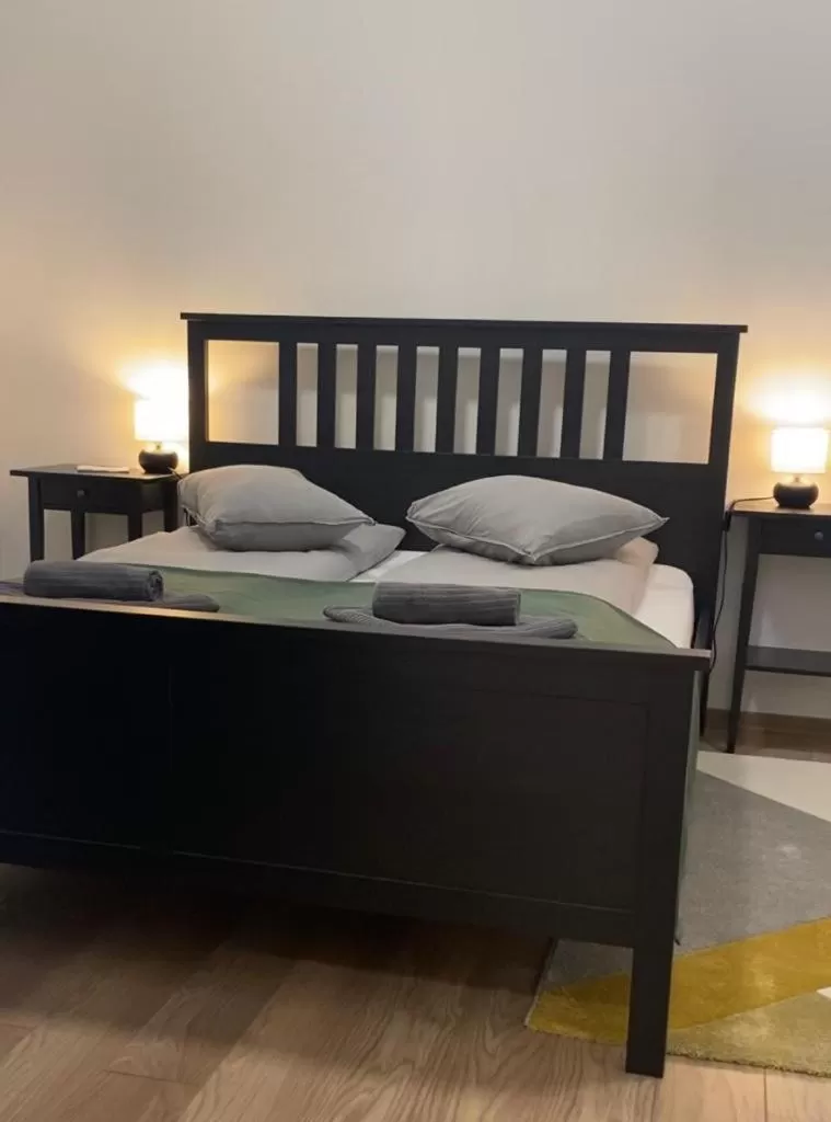 Bed in Zakarias Apartments
