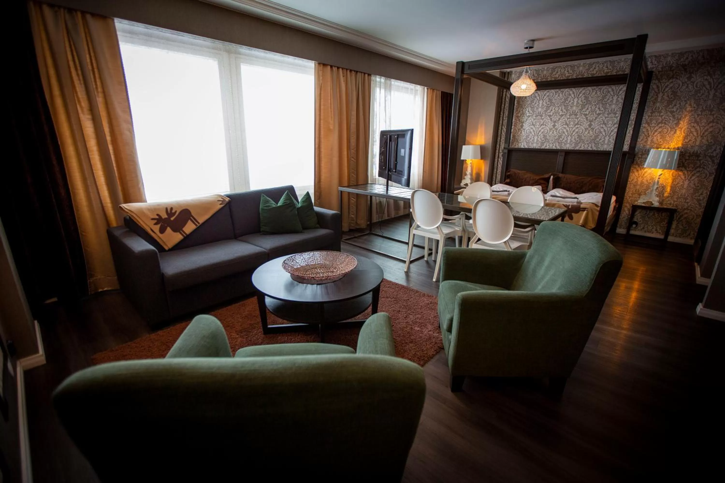 Photo of the whole room, Bed in Hotelli Olof