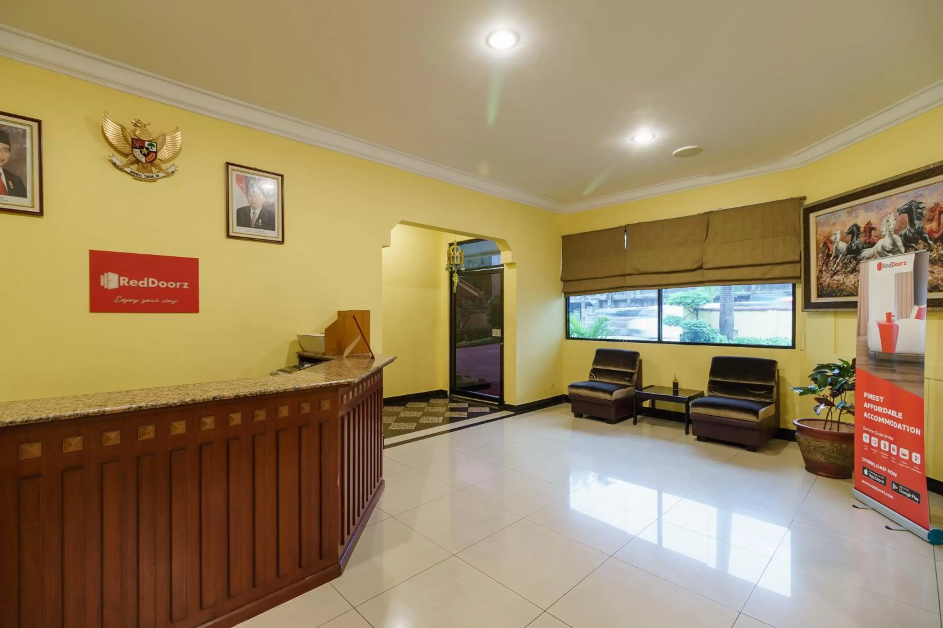 Lobby or reception in RedDoorz Plus near Ancol