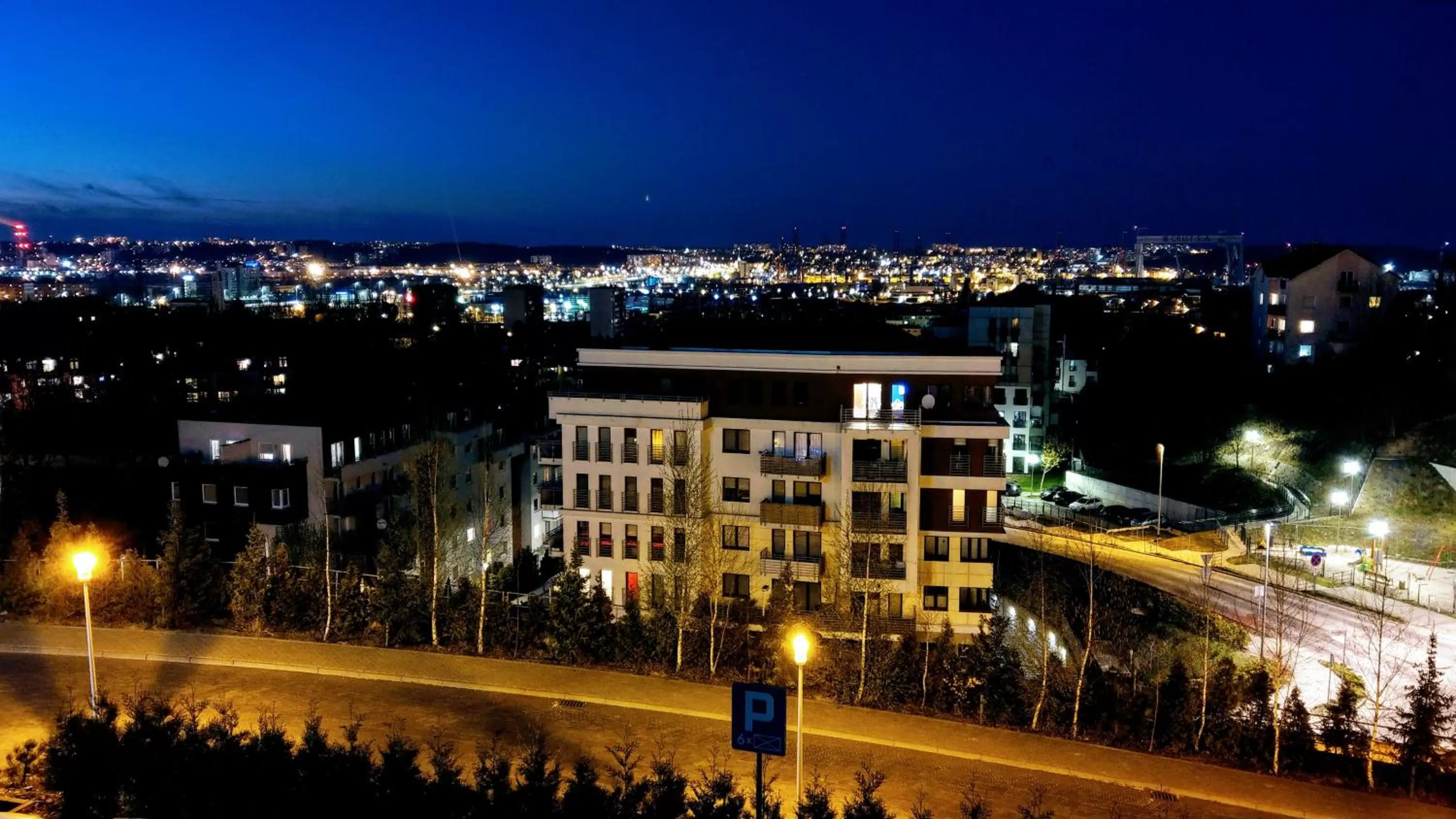 City view in Green Loft Gdynia