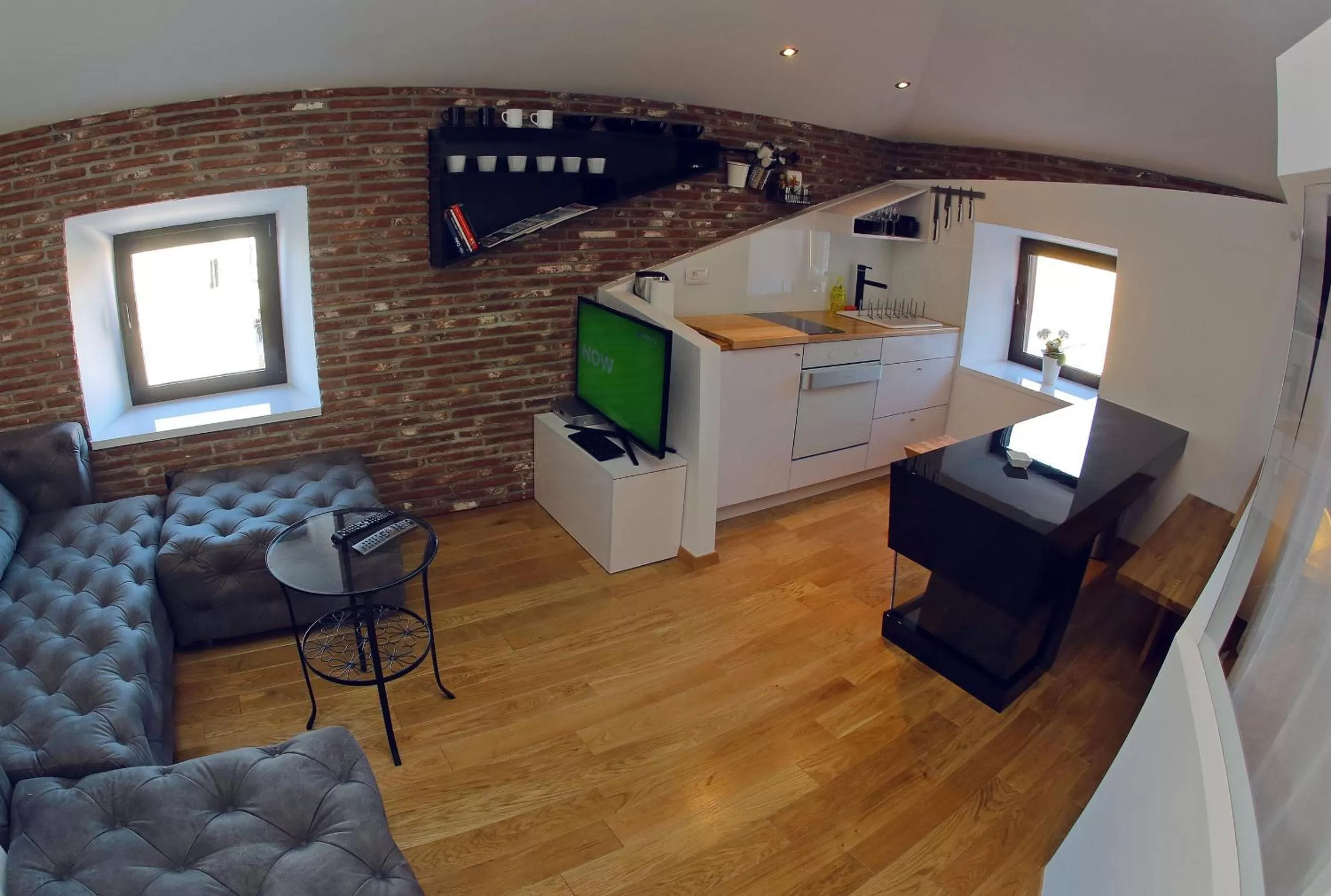 Kitchen or kitchenette in Central Apartments Integrated Hotel