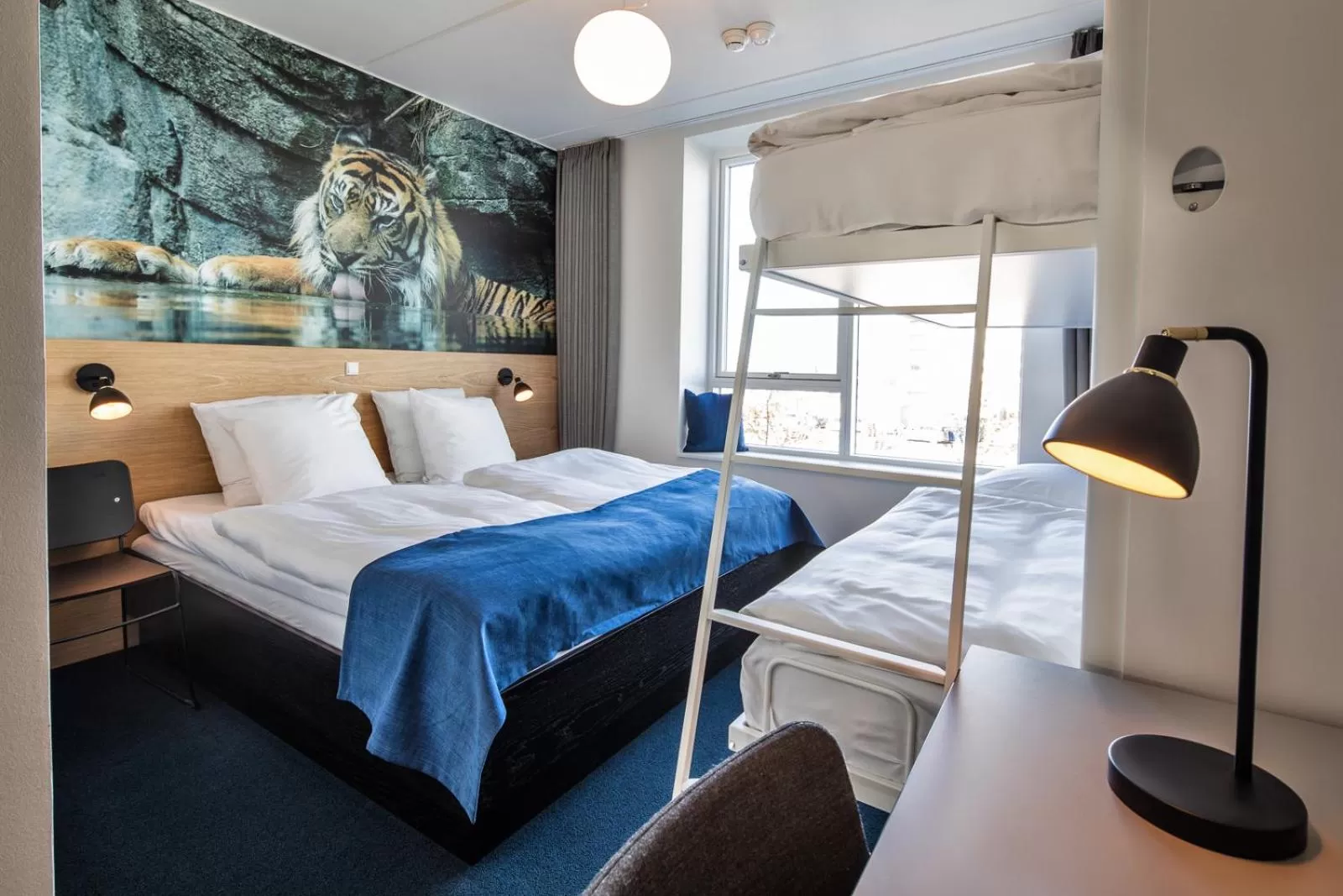 Photo of the whole room, Bed in KOMPAS Hotel Aalborg