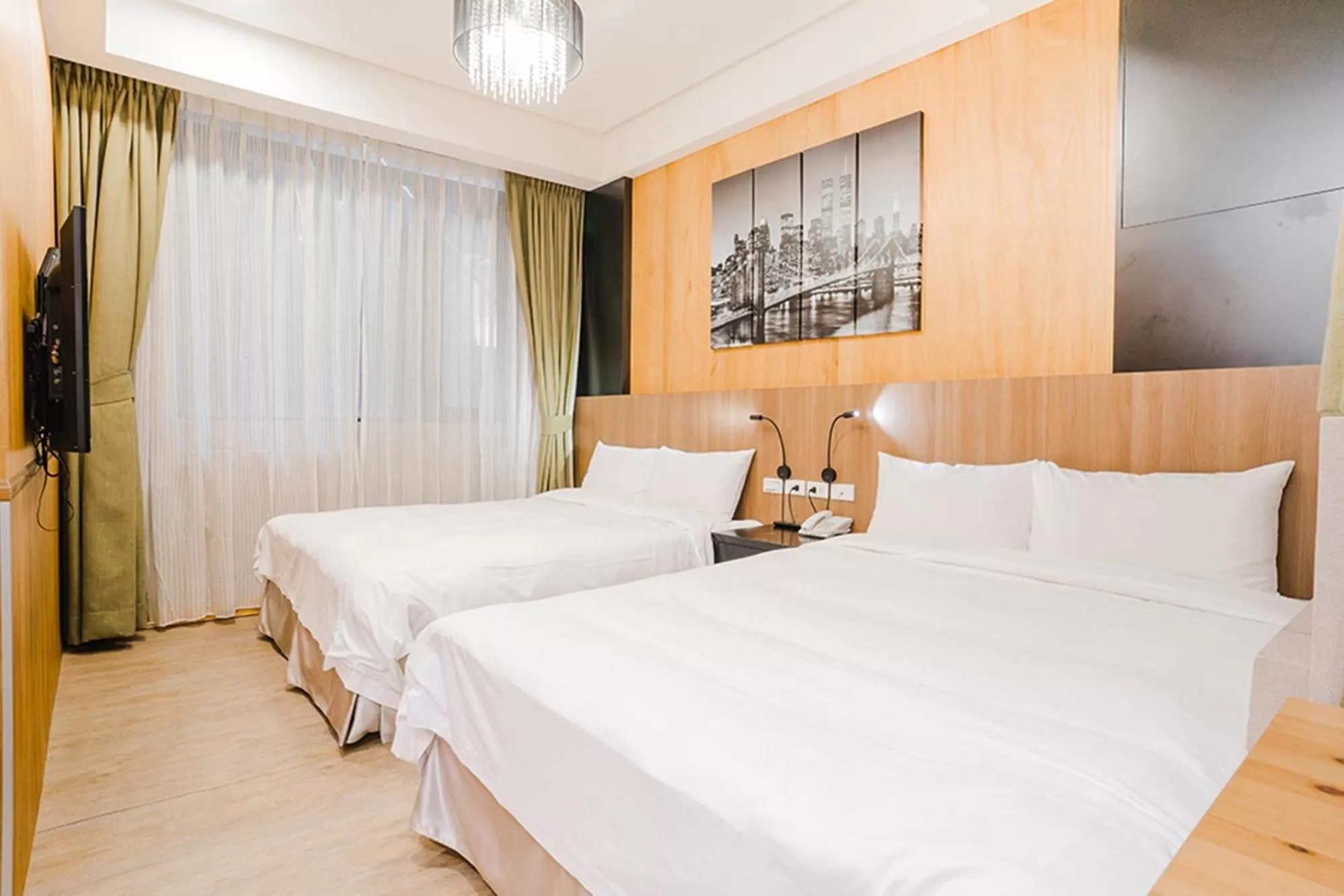 Decorative detail, Bed in Royal Rose Hotel Ximen