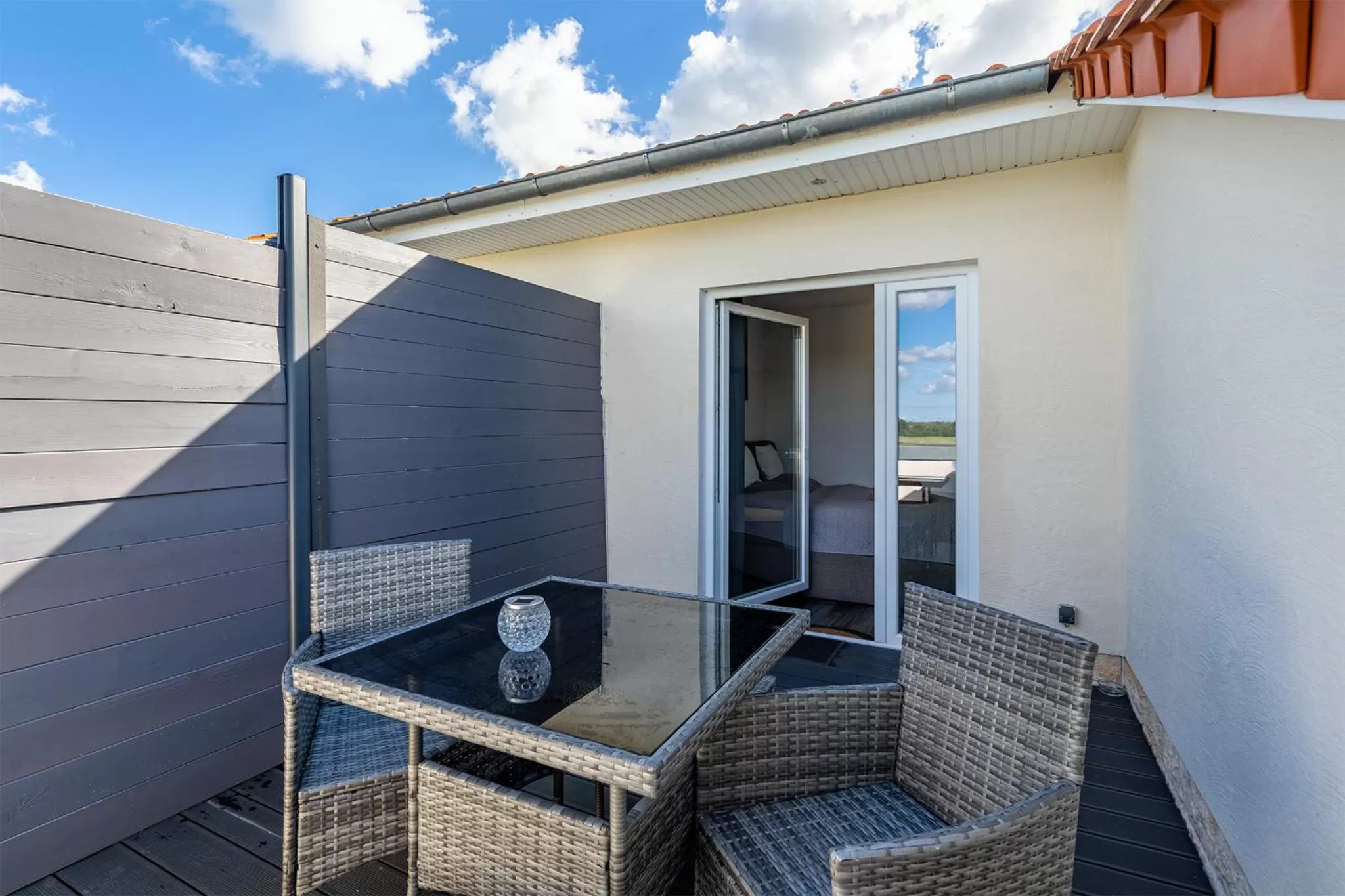 Property building, Balcony/Terrace in Villa Moorstern