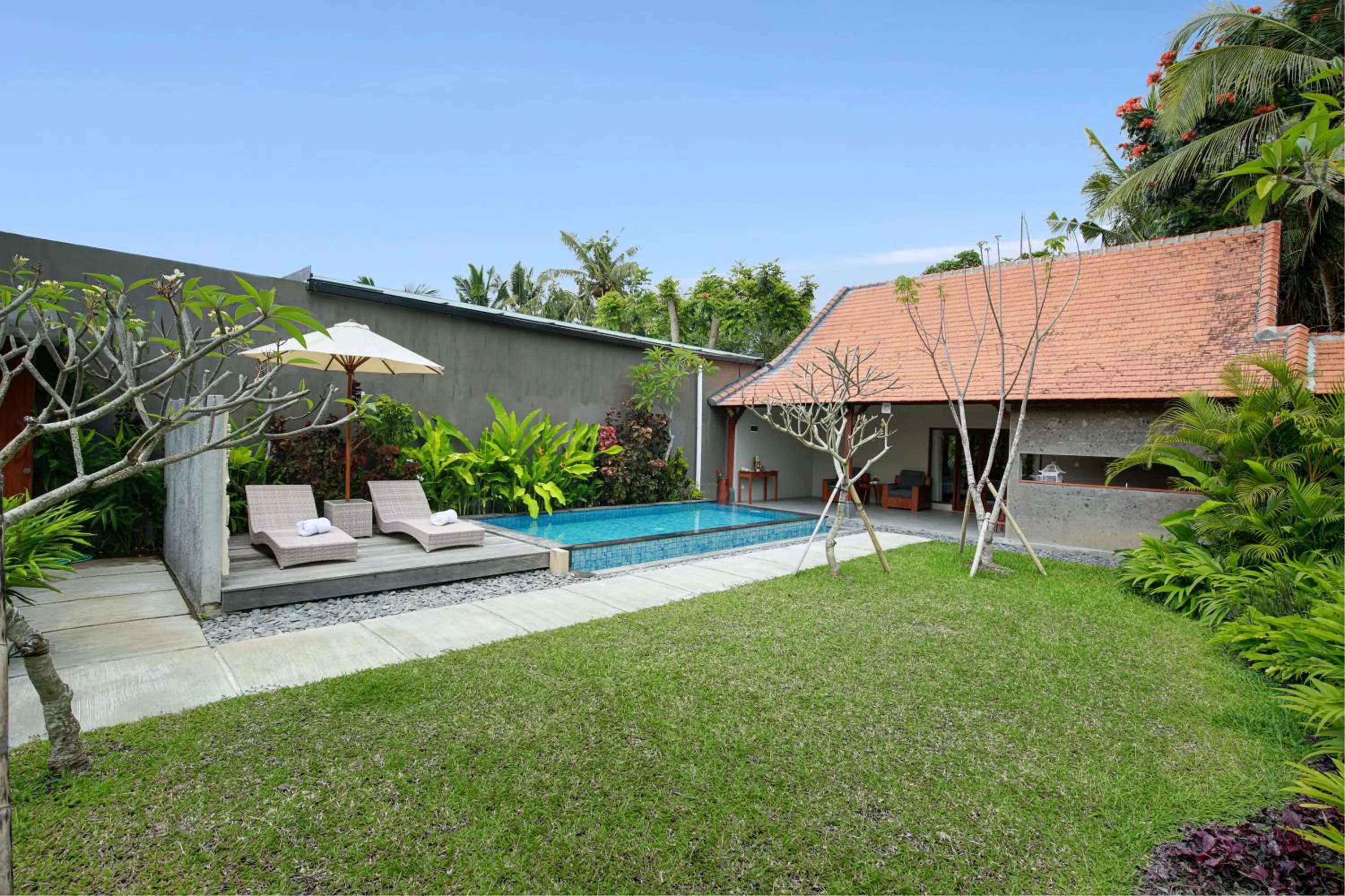 Swimming pool in Sativa Villas Ubud with Private Pool