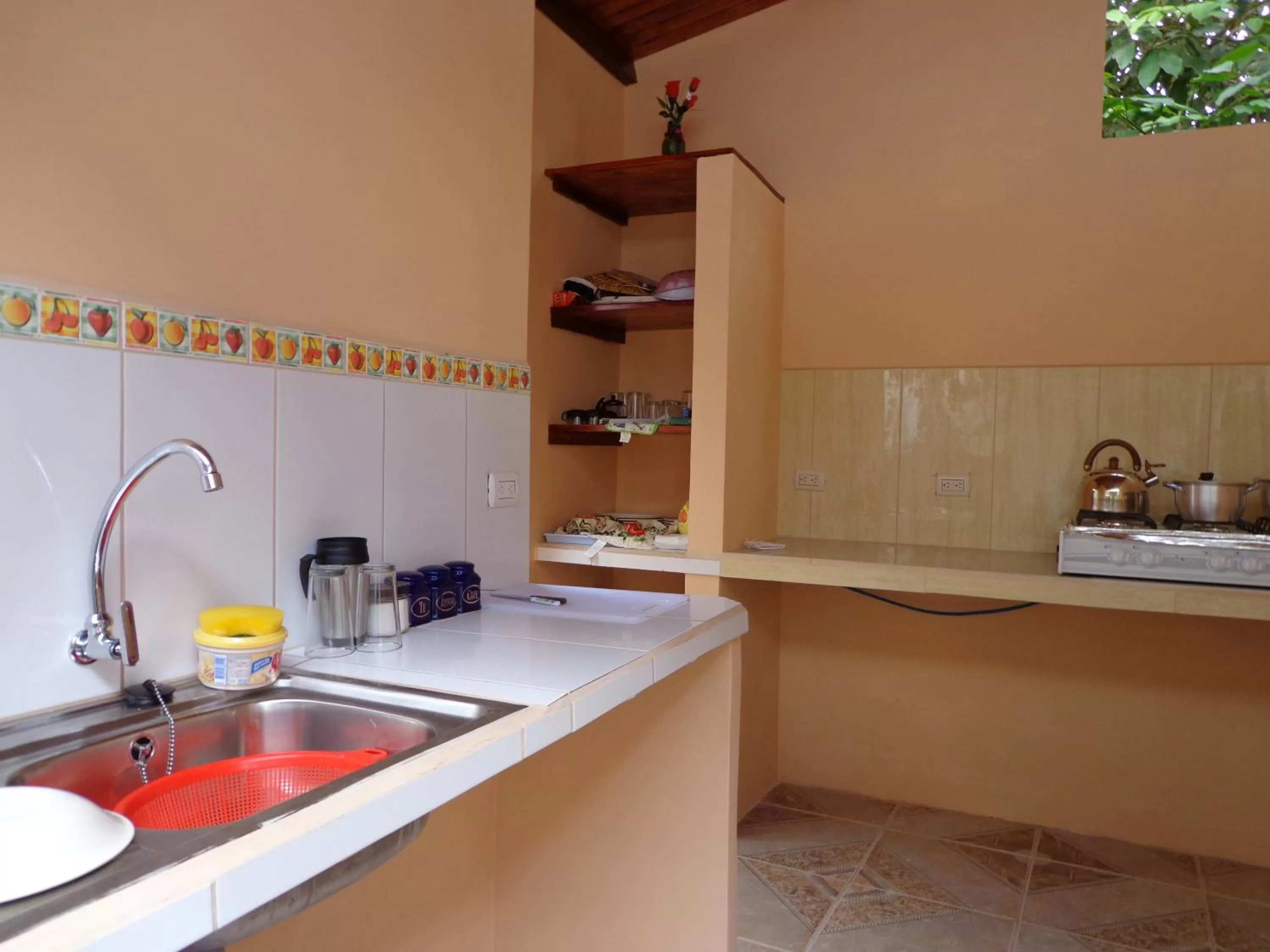 Coffee/tea facilities, Kitchen/Kitchenette in Hostal Cerro Azul