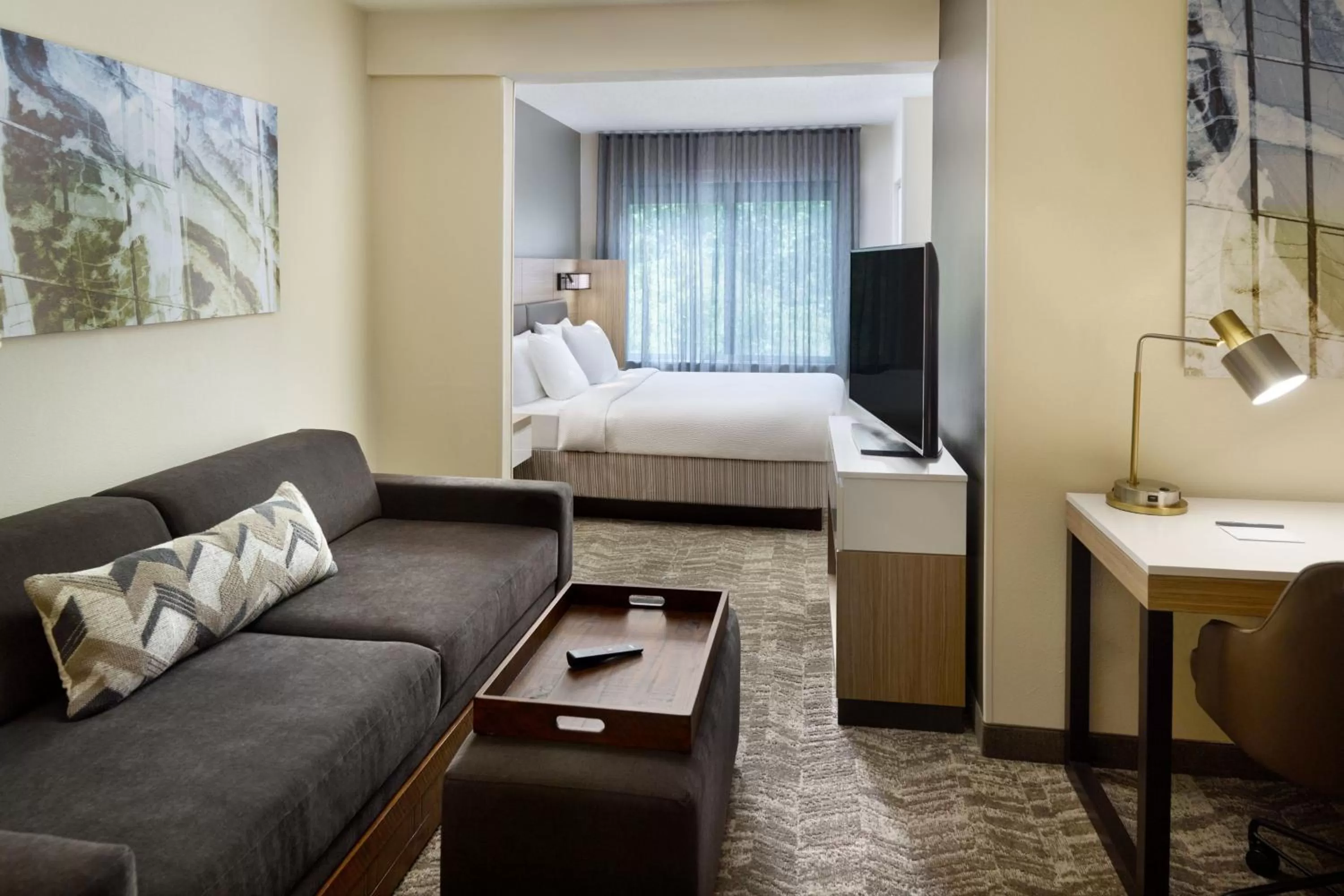 King Studio with Sofa Bed and Adapted Tub - Mobility and Hearing Accessible in SpringHill Suites Charlotte University Research Park