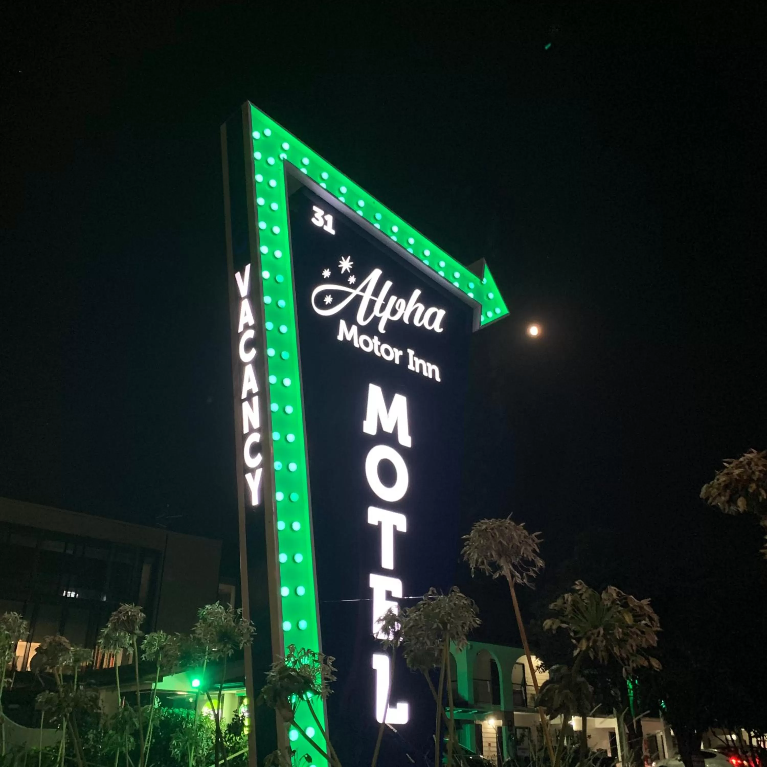 Property logo or sign in Alpha Motor Inn