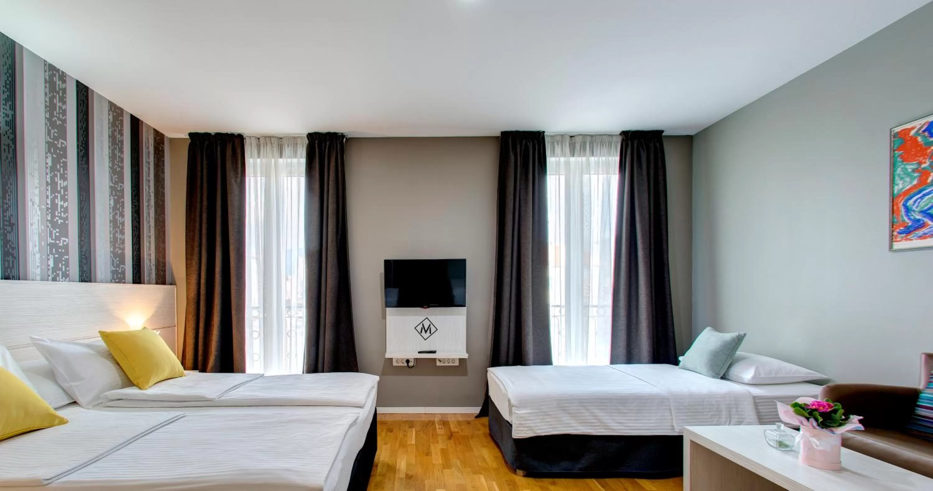 Bed in Hotel Villa Milas