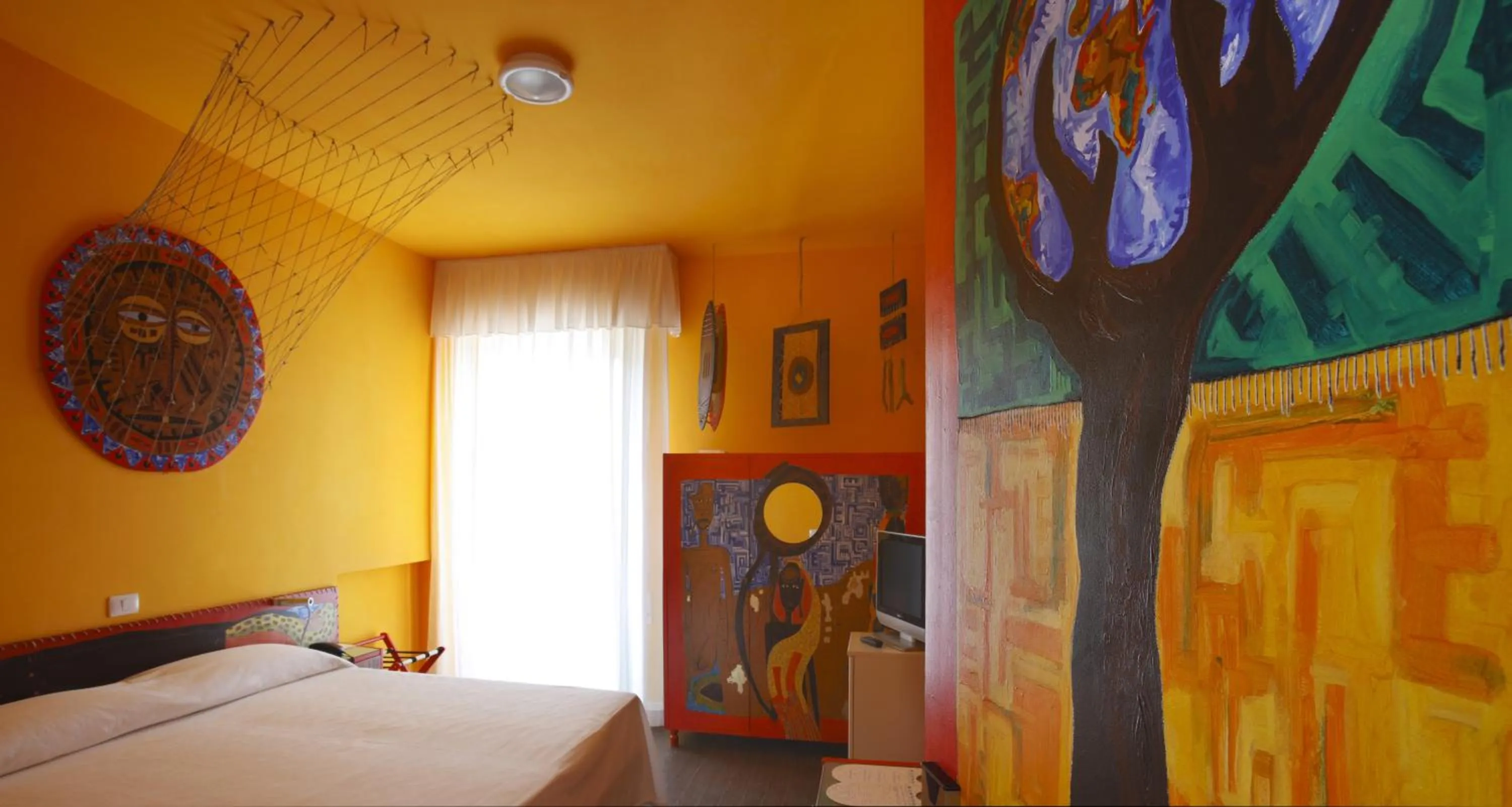 Decorative detail, Bed in Hotel Alexander Museum Palace