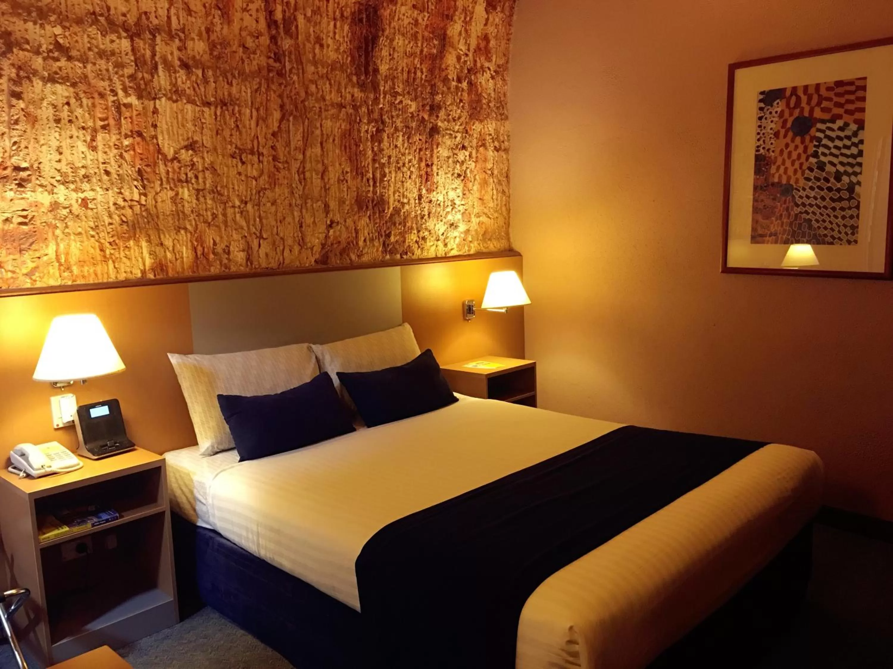 Bed in Desert Cave Hotel