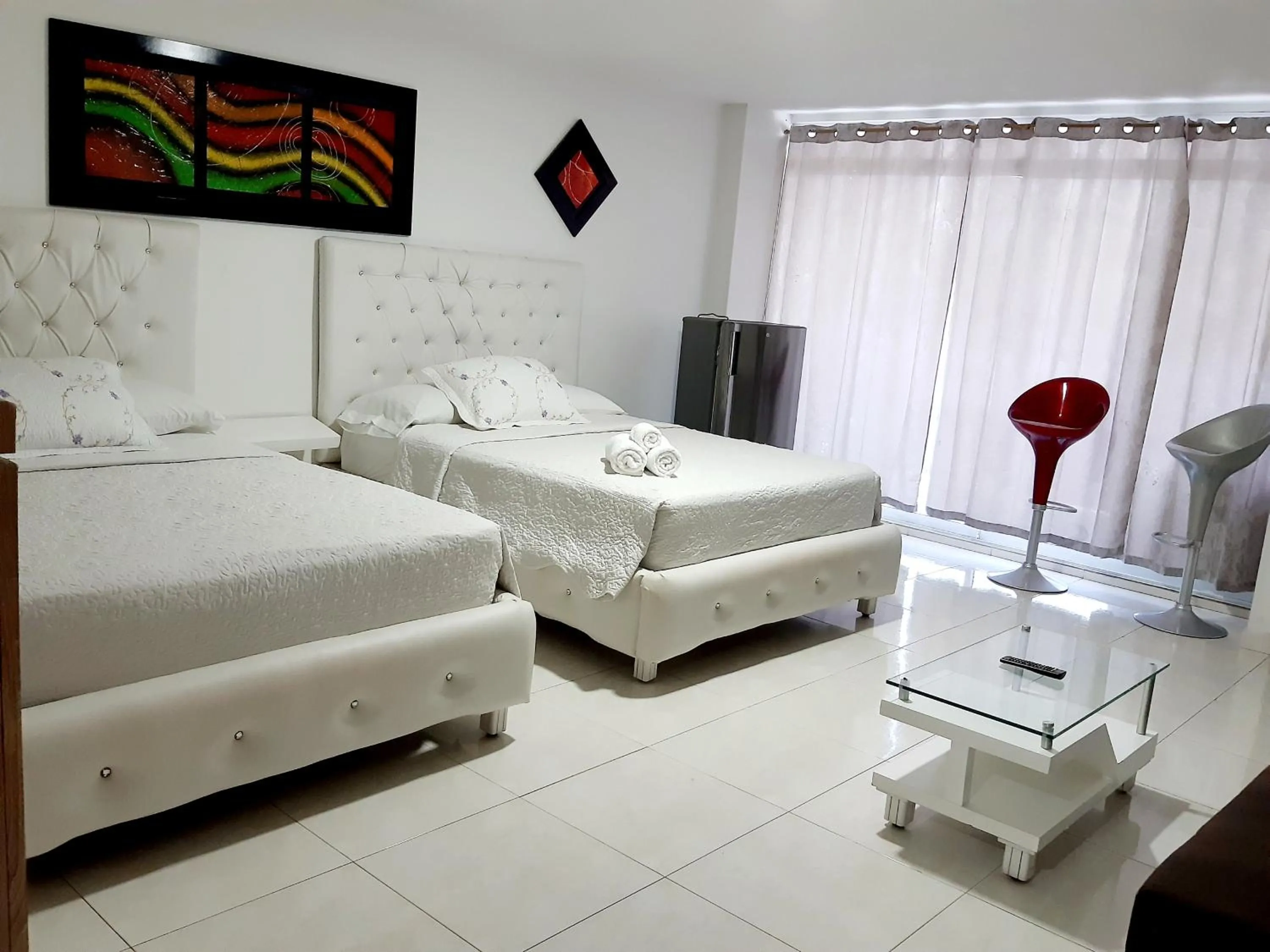 Bed in Blue Emerald Inn