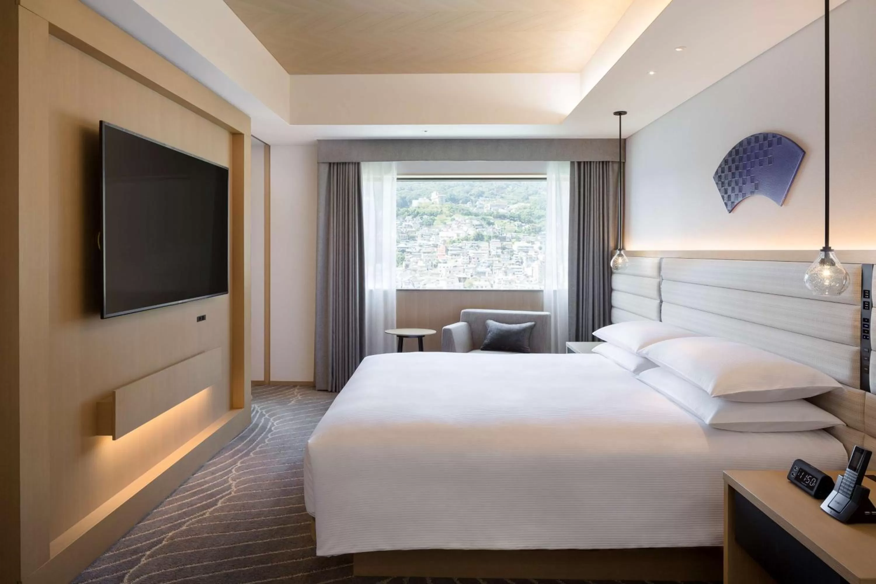 View (from property/room), Bed in Hilton Nagasaki