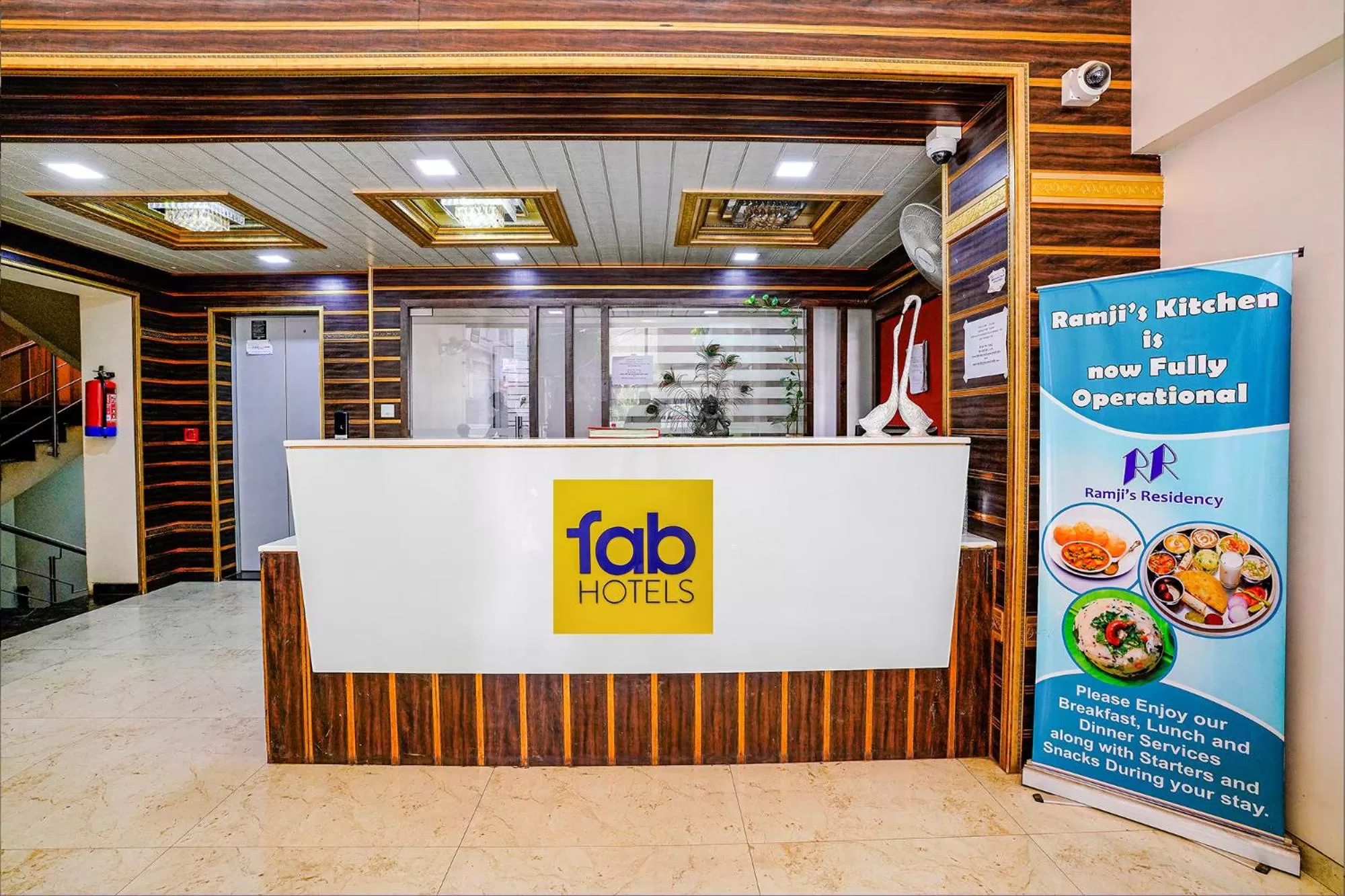 Lobby or reception in FabHotel Ramjis Residency
