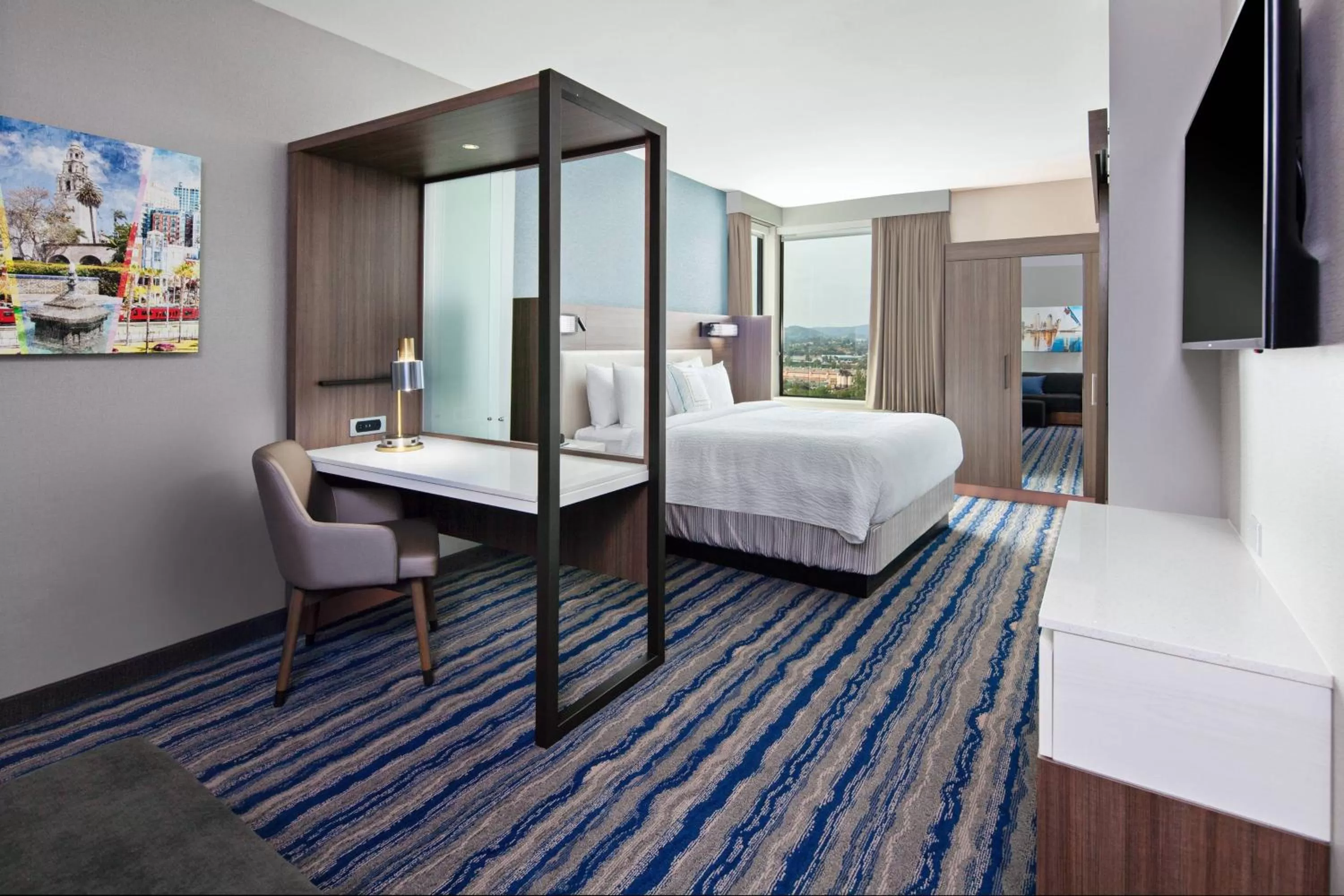 Photo of the whole room, Bed in SpringHill Suites by Marriott Escondido Downtown