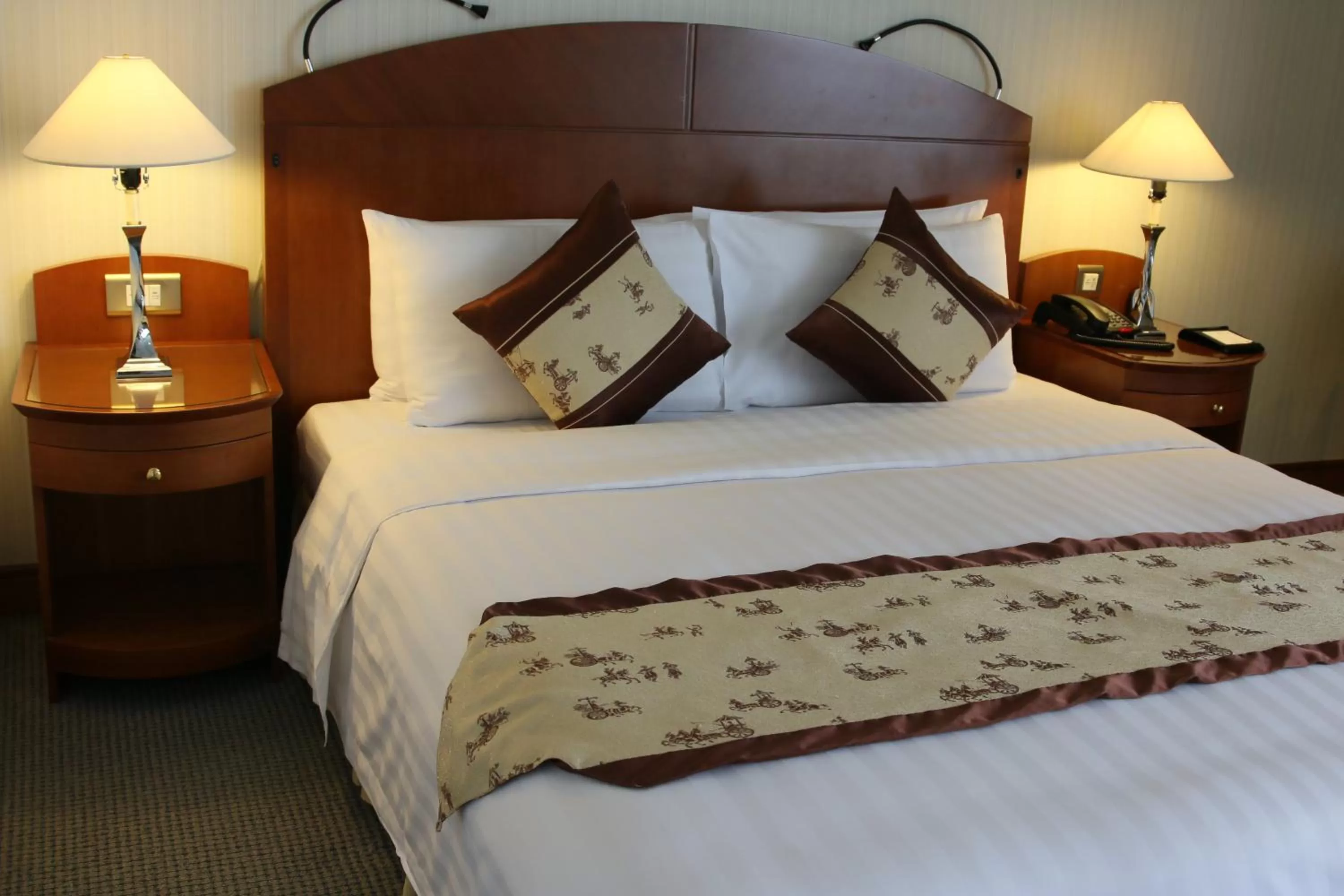 Bed in Hotel Nikko Dalian