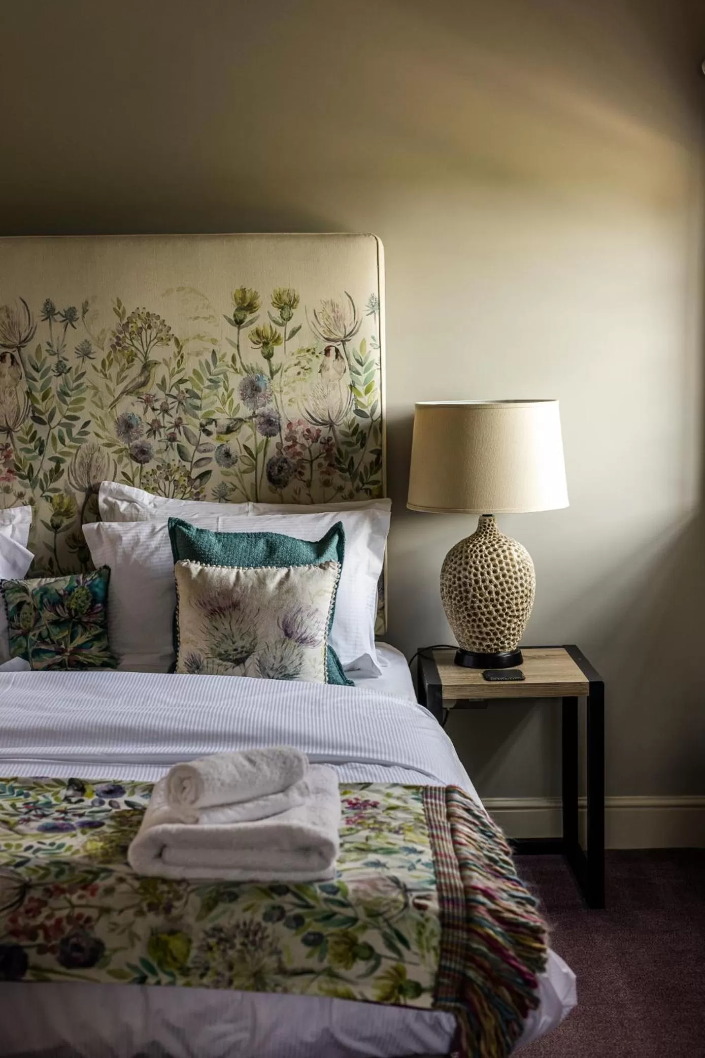 Bed in Plum and Partridge Husthwaite