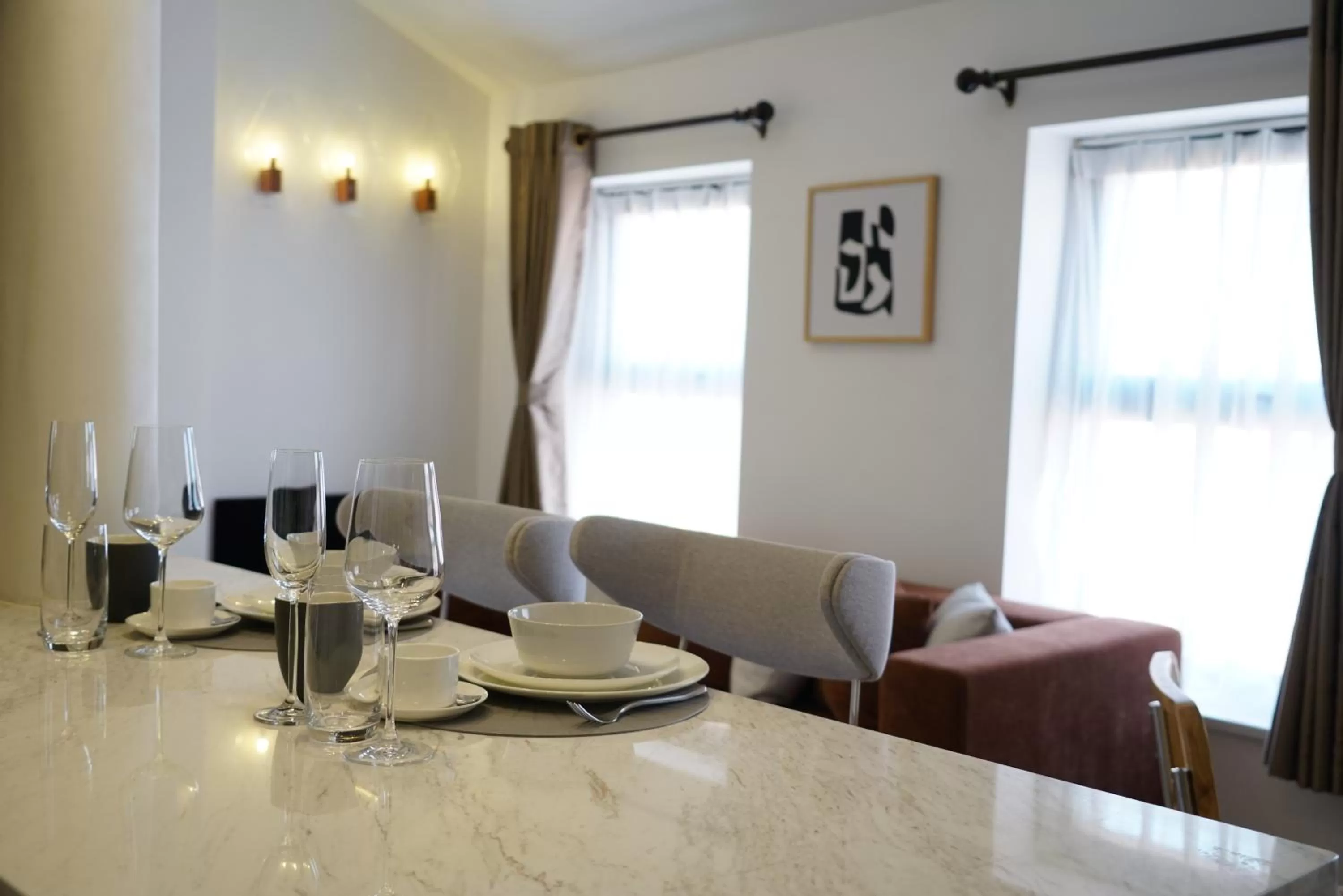 Dining area in Trueman Court Luxury Serviced Apartments