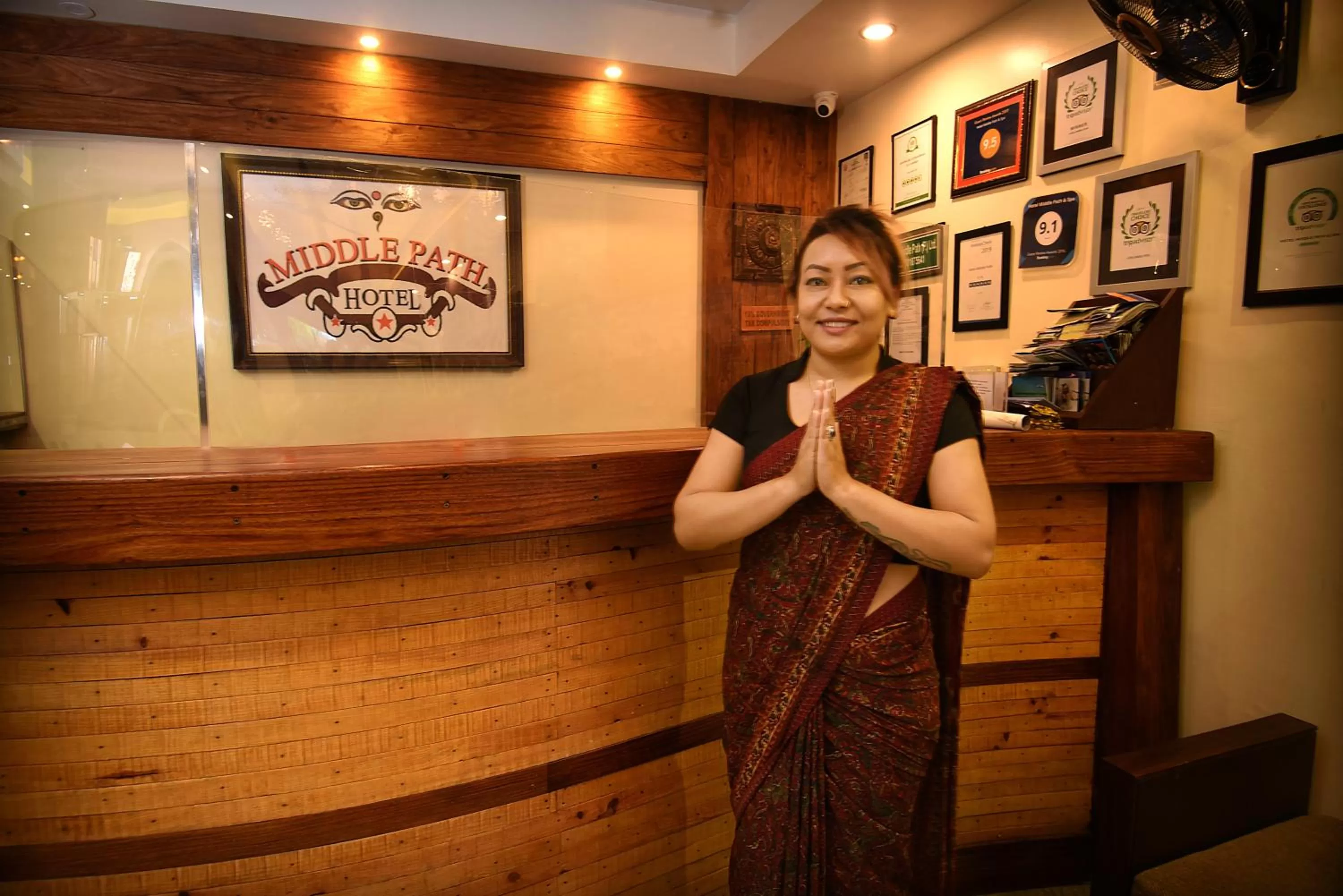 Lobby or reception in Hotel Middle Path & Spa