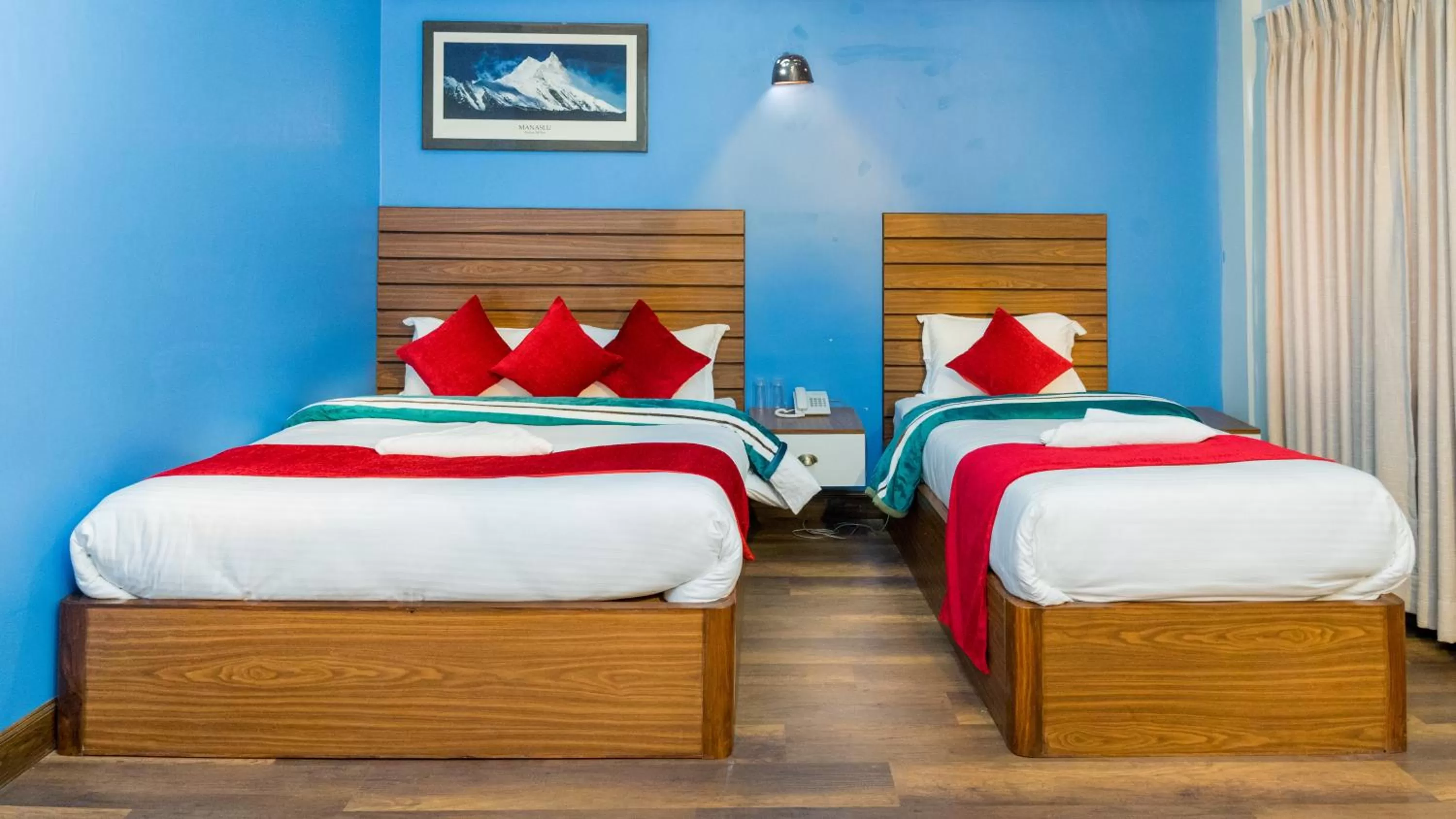 Bed in Hotel Nepal Bhumi