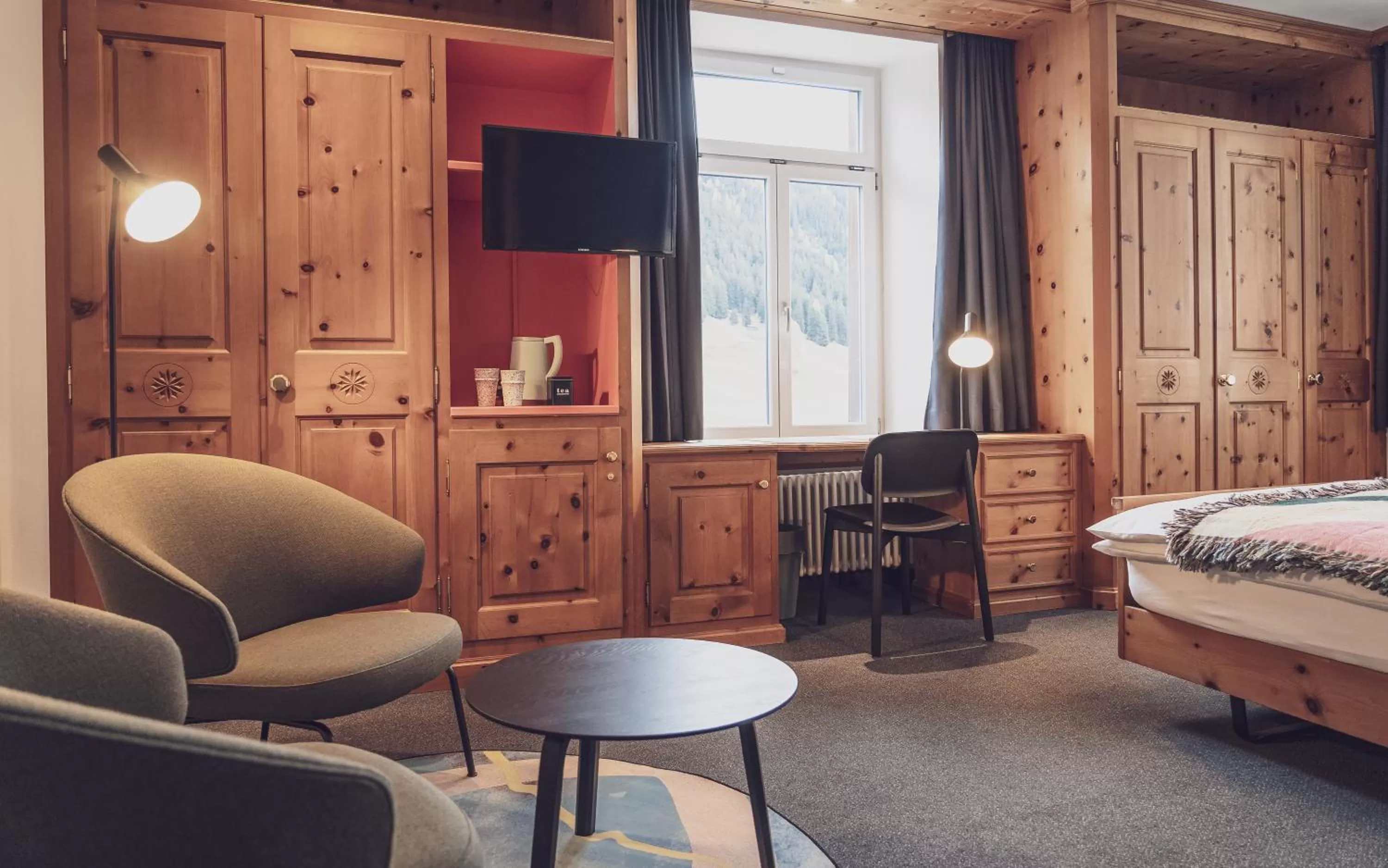 Photo of the whole room, Bed in Hotel Davoserhof by Mountain Hotels