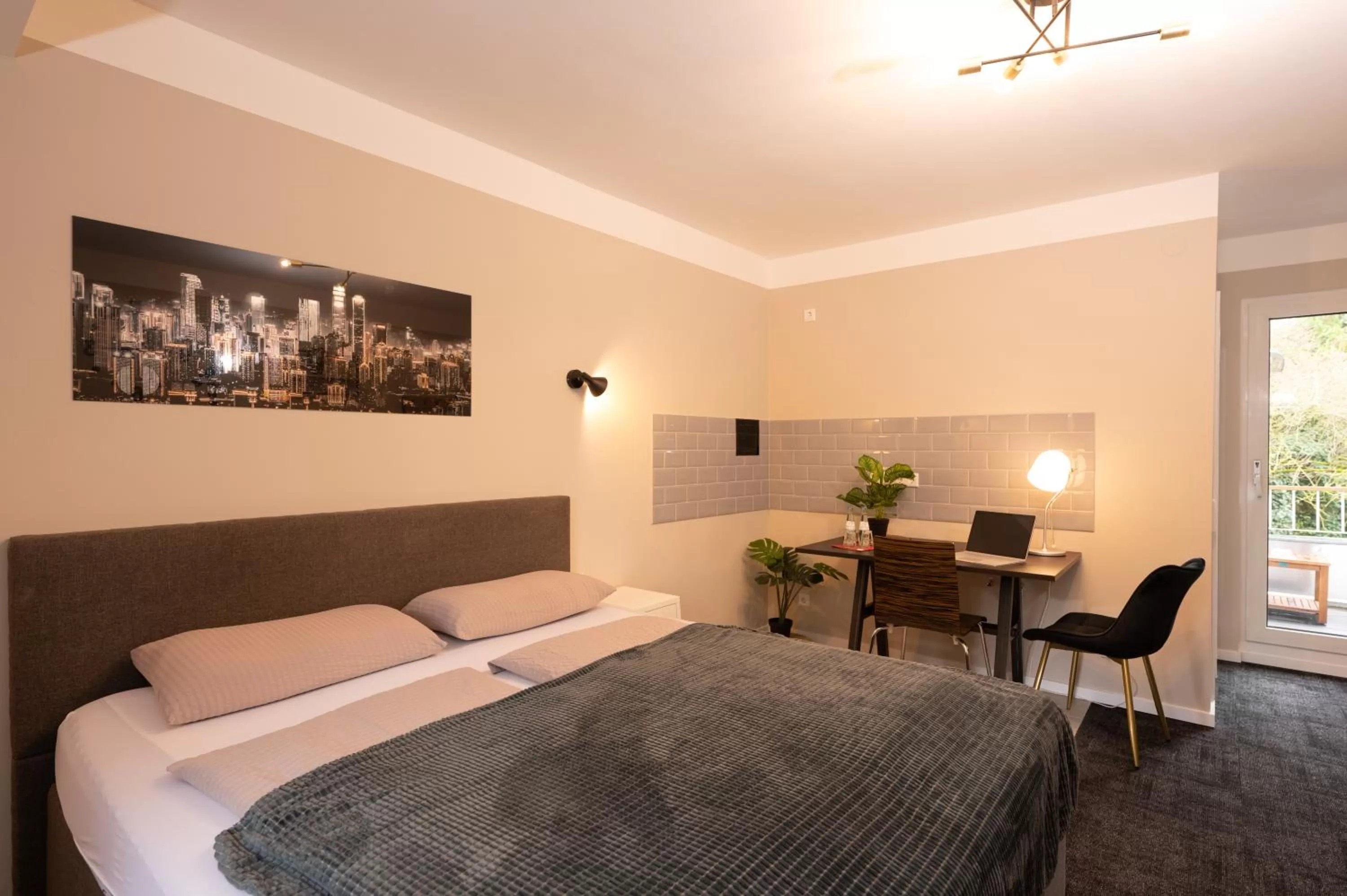 Bed in Hotel Burgblick