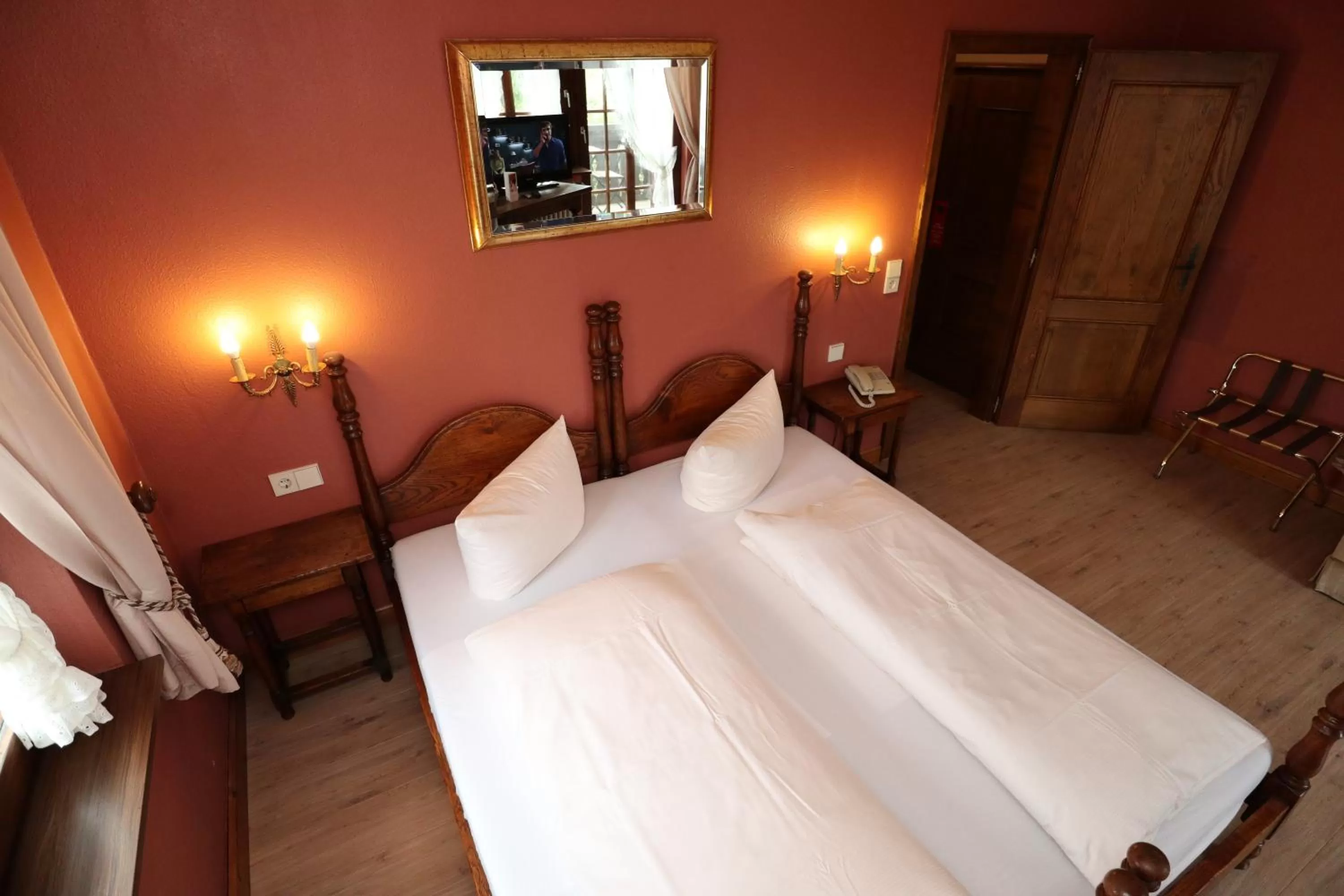 Bed in Schwarzwaldhotel Stollen