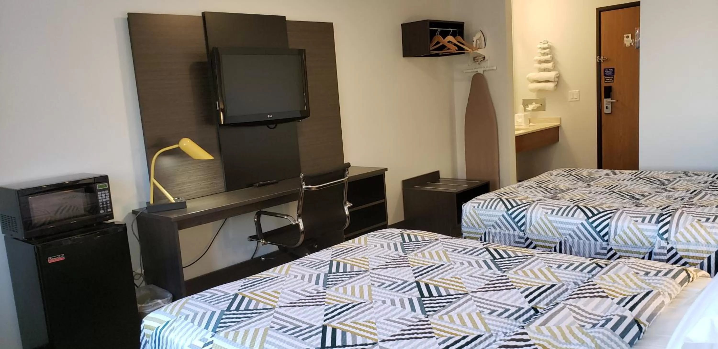 Bed in Motel 6-Kewanee, IL