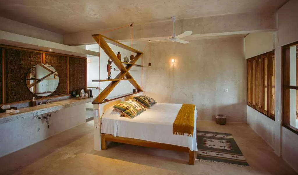 Bed in Hotel Pocna Tulum