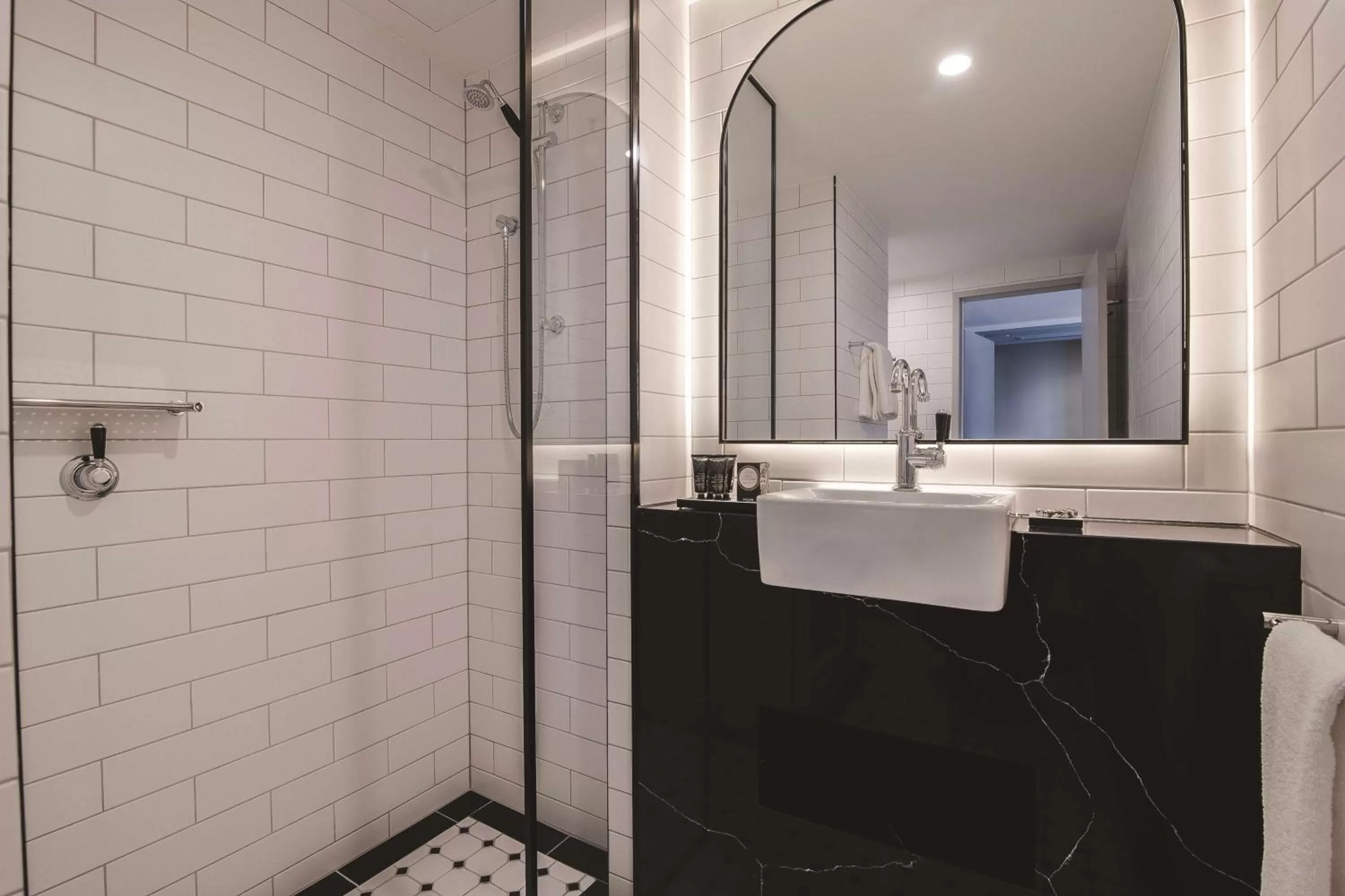 Bathroom in The Savoy Hotel on Little Collins Melbourne