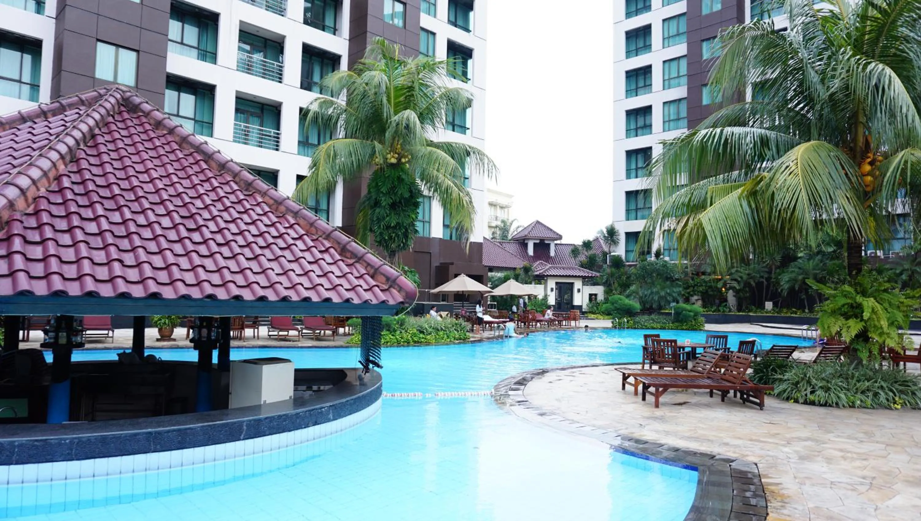 Pool view in Kristal Hotel Jakarta
