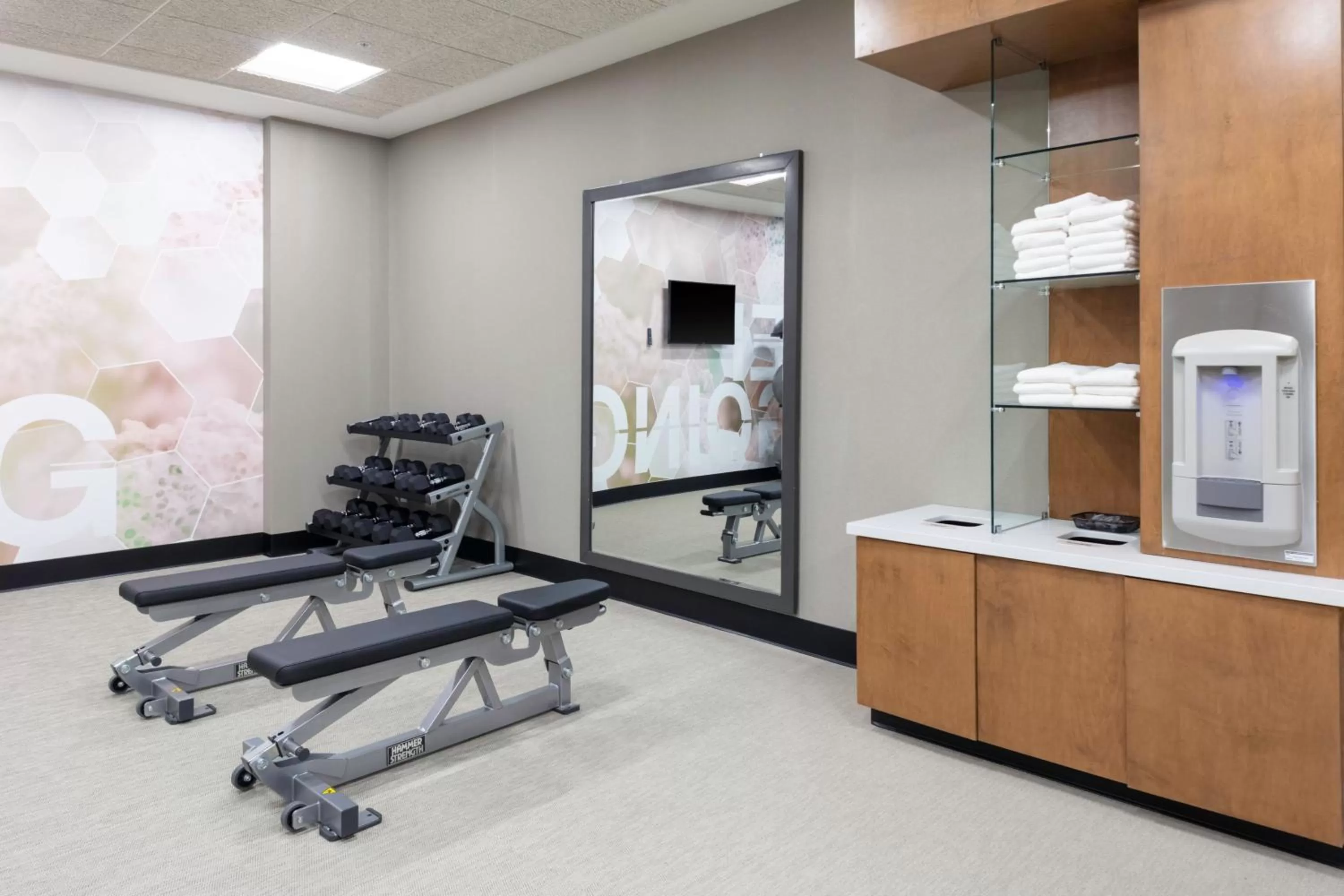 Fitness centre/facilities in SpringHill Suites By Marriott Durham City View