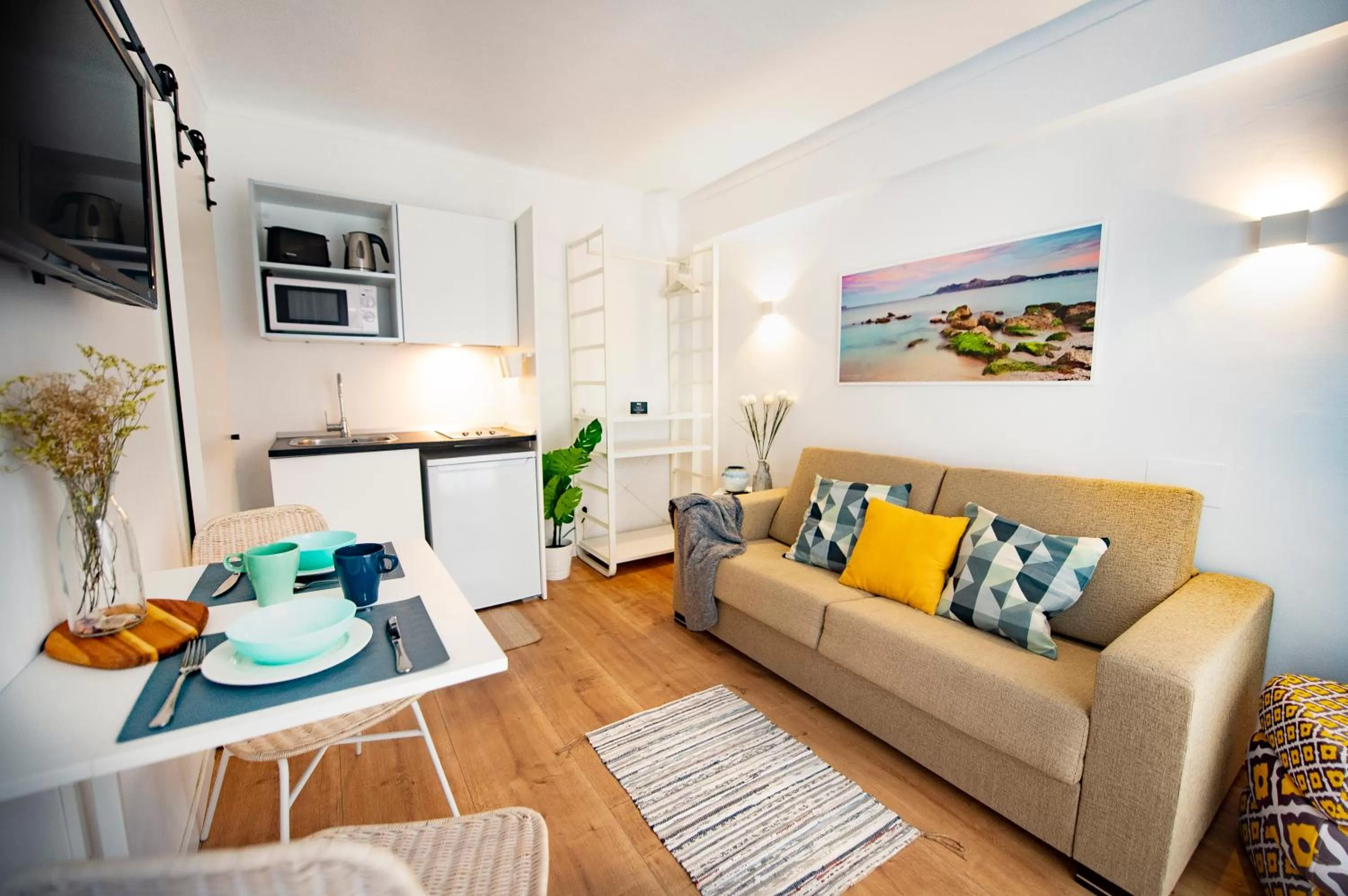 Kitchen or kitchenette in Hostal Blanca