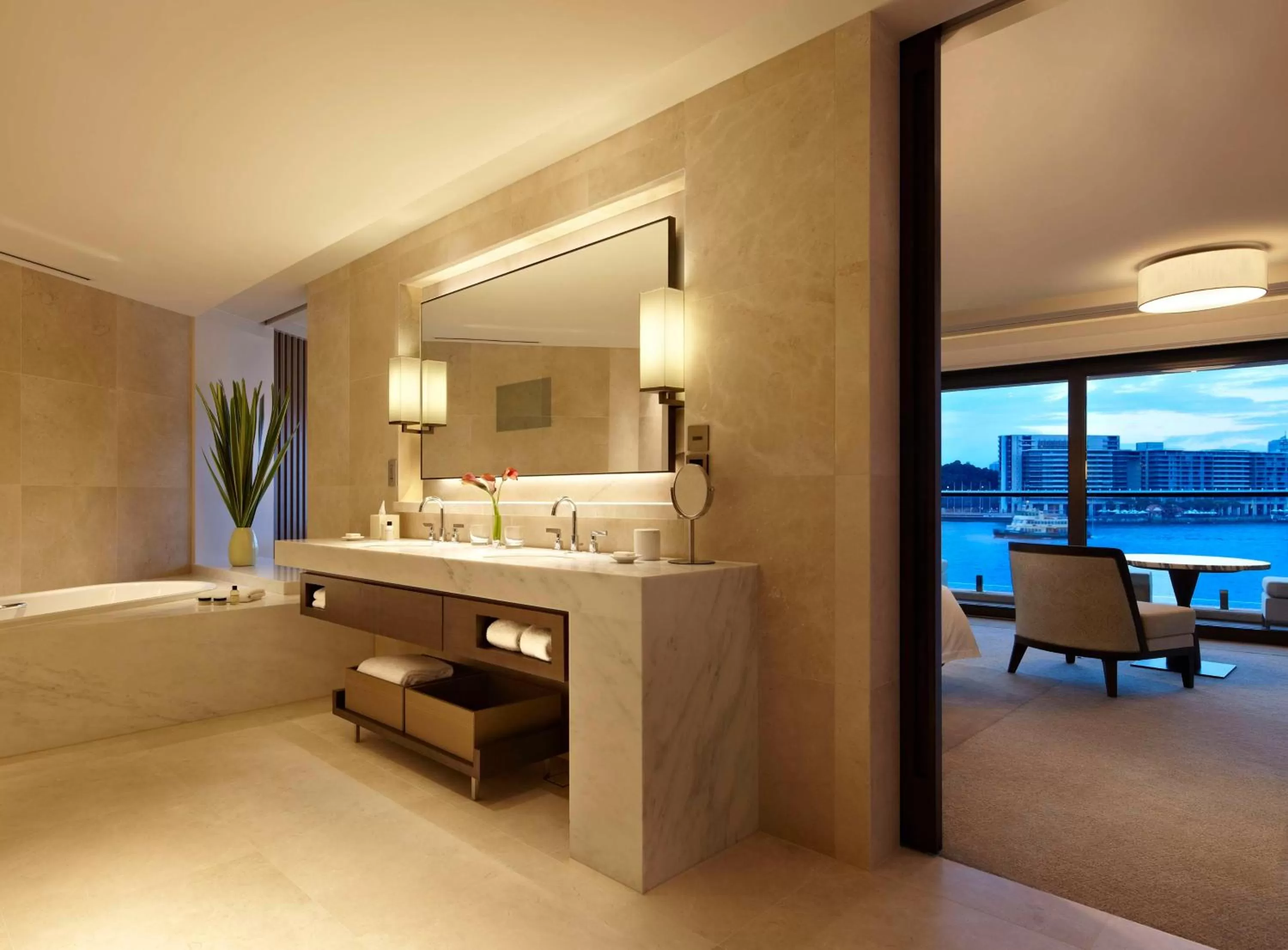Bathroom, Bed in Park Hyatt Sydney